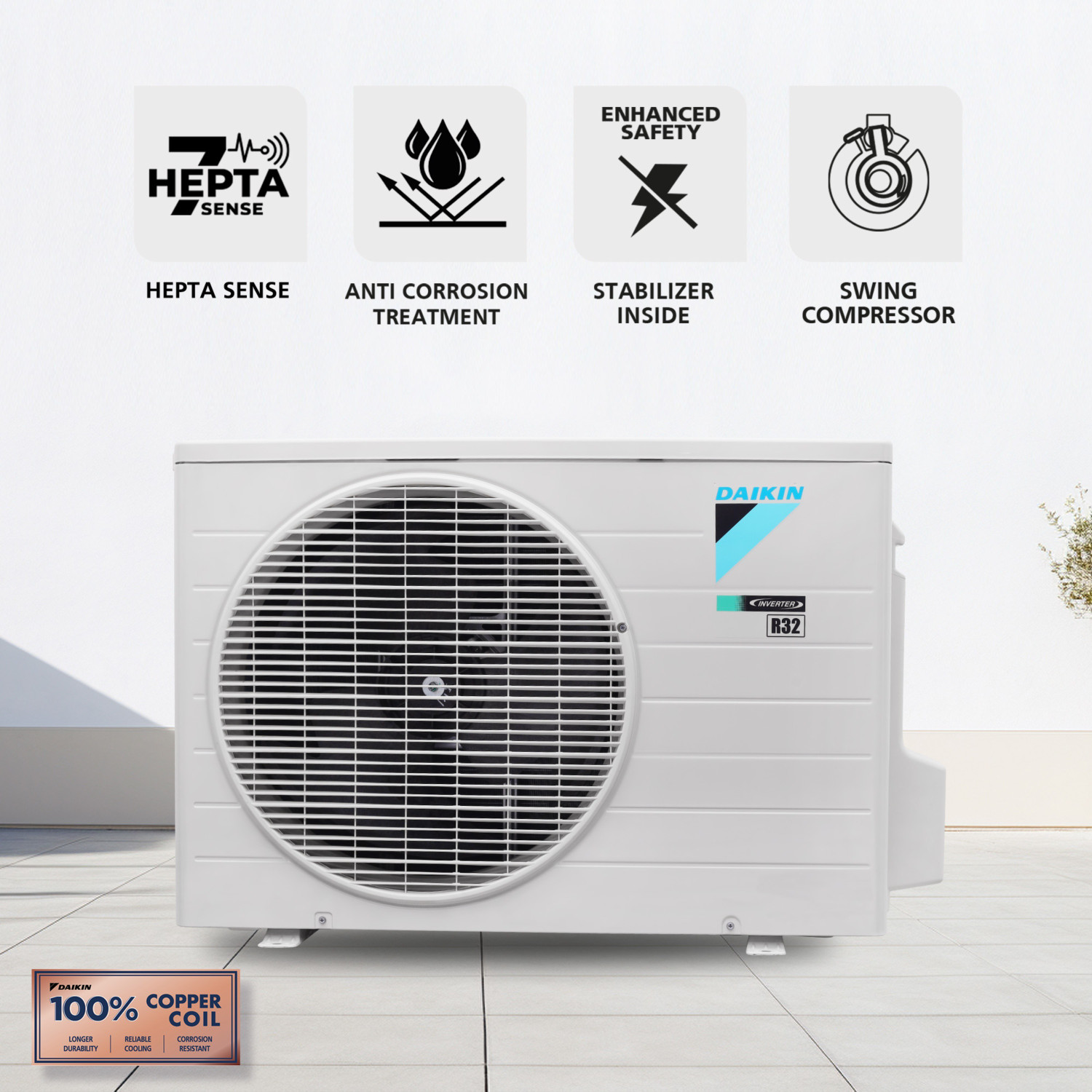 Image of Daikin 2025 Model 1.5 Ton 3 Star Split Inverter AC