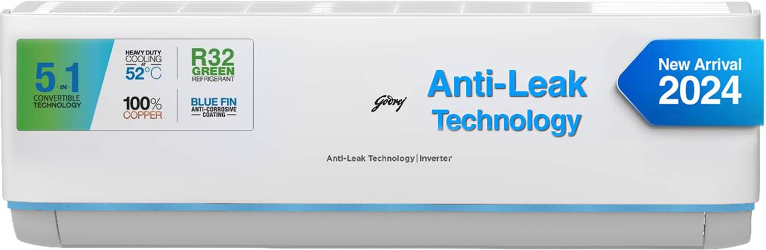 Godrej 2024 Model 1.5 Ton 3 Star Split Inverter Anti Leak And Heavy Duty Cooling at Extreme Temperature AC