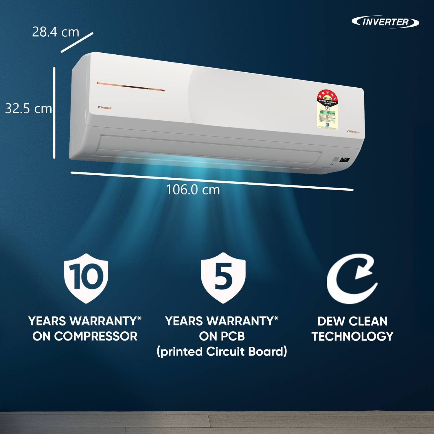 Daikin 2026 1.5 Ton 5 Star Split Inverter AC - Image 3