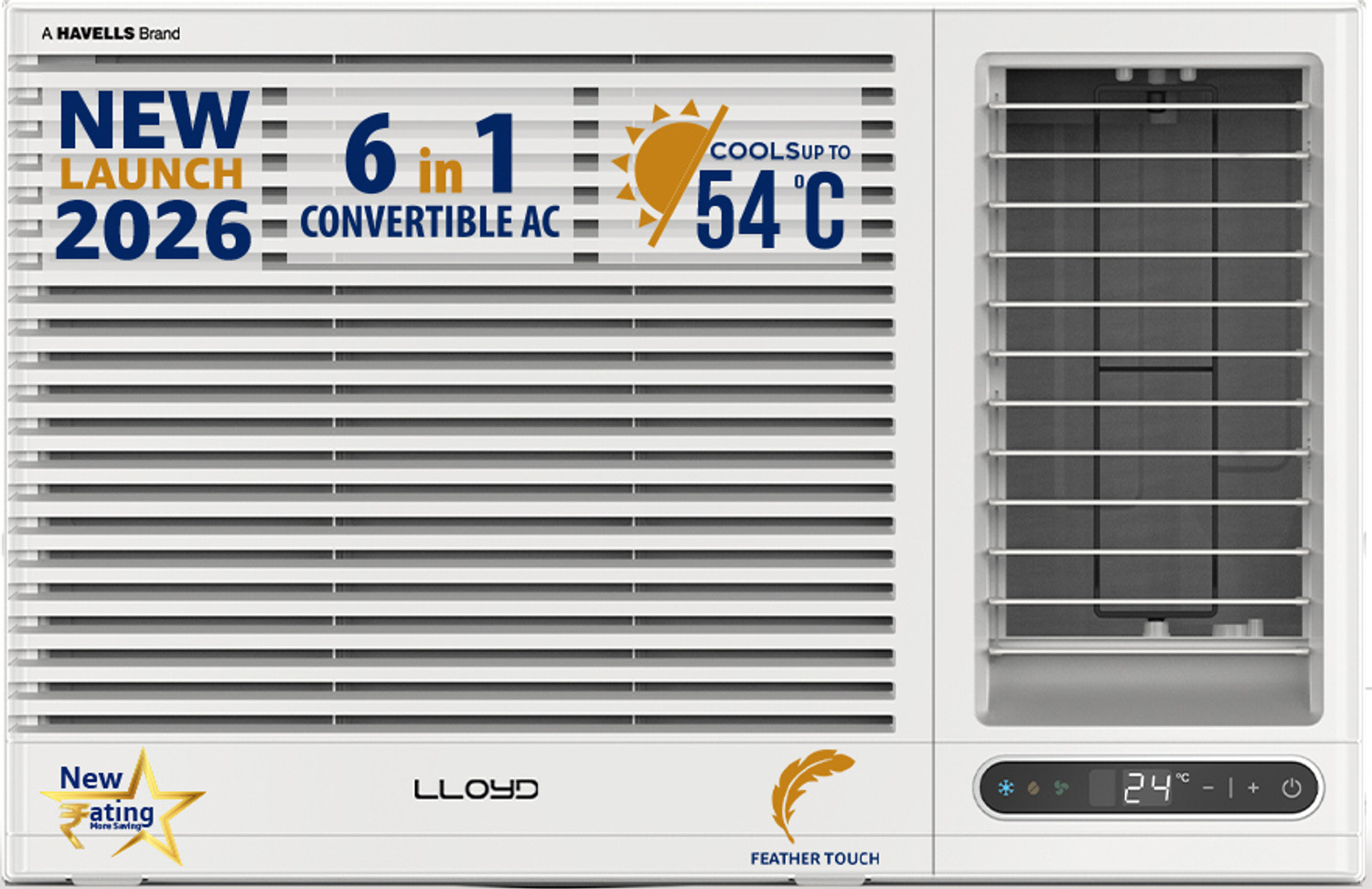 Image of Lloyd 2026 Model 1.5 Ton 5 Star Window Inverter AC