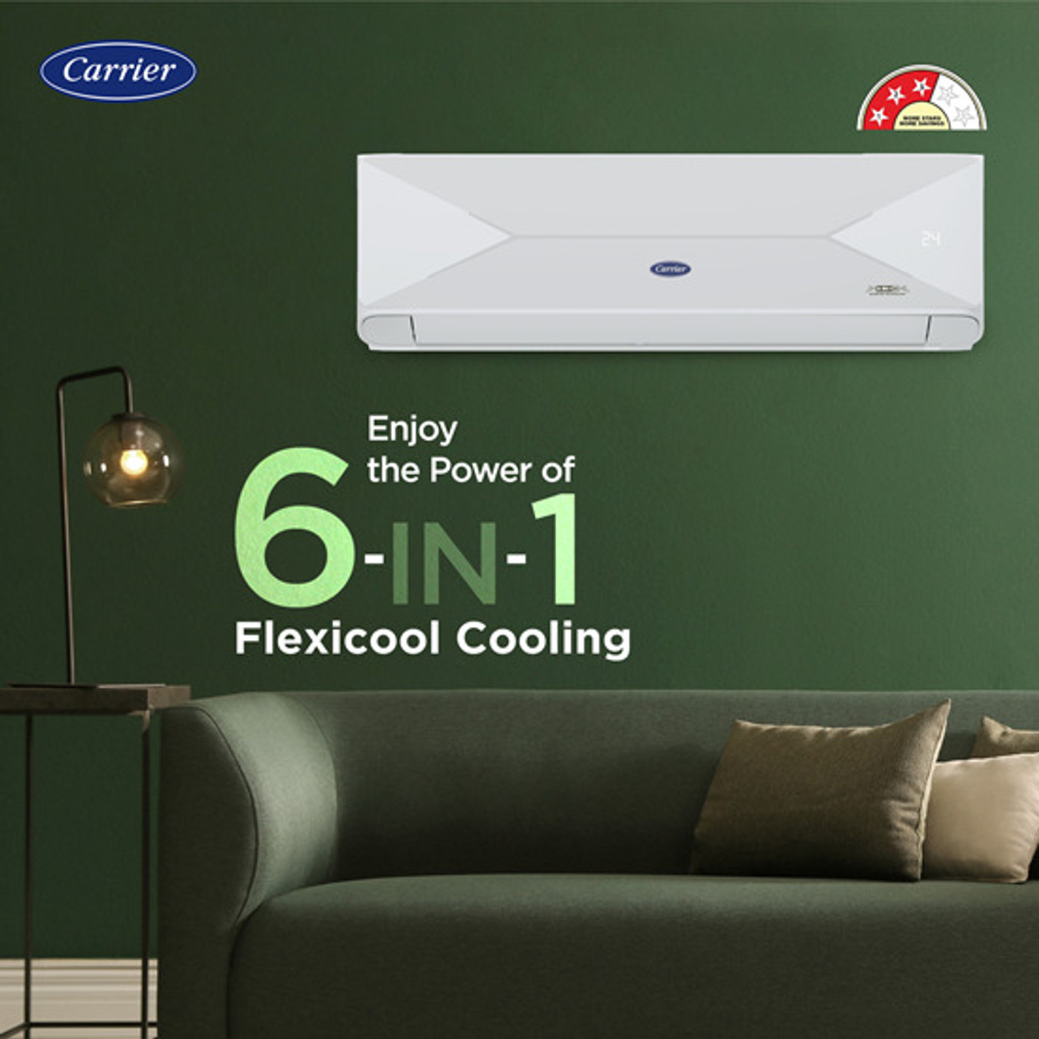 Image of CARRIER 2025 Model 1.5 Ton 5 Star Split Inverter with Wi-fi AC
