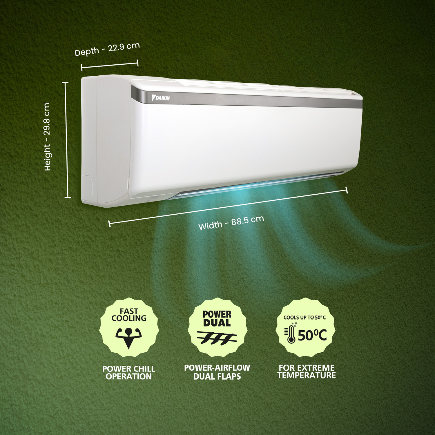 Image of Daikin 2025 Model 1.5 Ton 3 Star Split Fixed Speed Fixed Speed AC