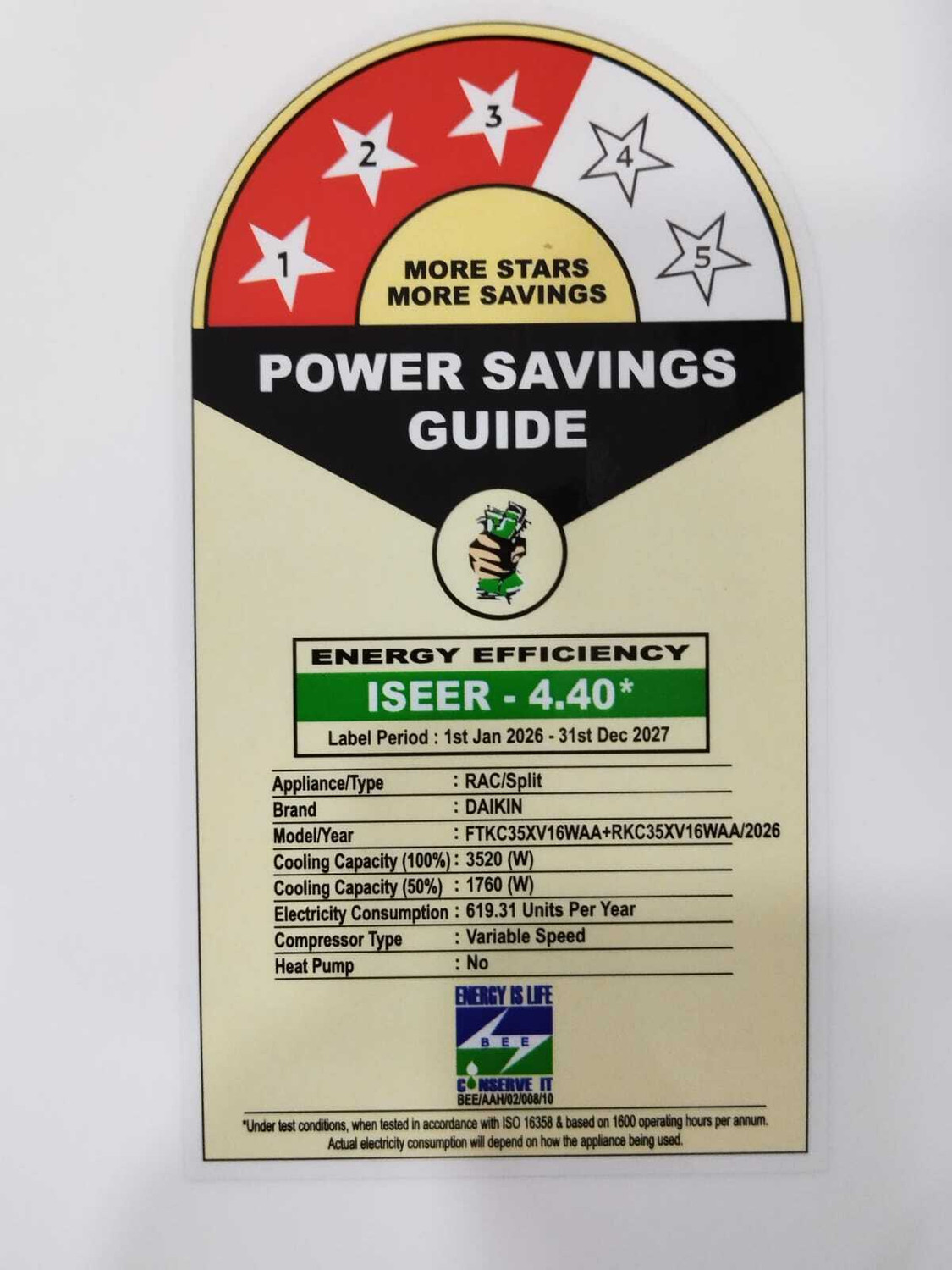 Image of Daikin 2026 Model 1 Ton 3 Star Split Inverter AC