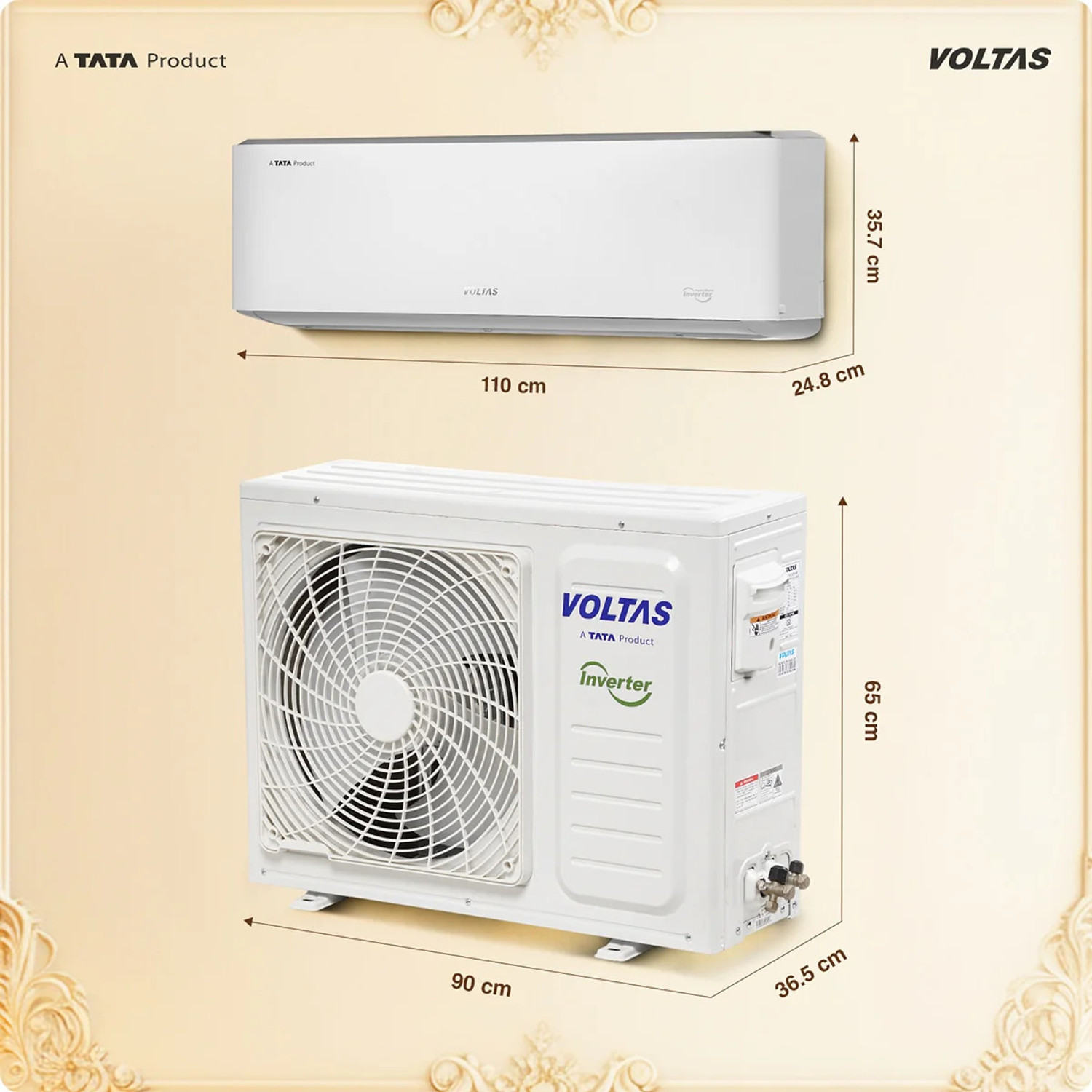 Image of Voltas 2026 Model 1.5 Ton 5 Star Split Inverter AC