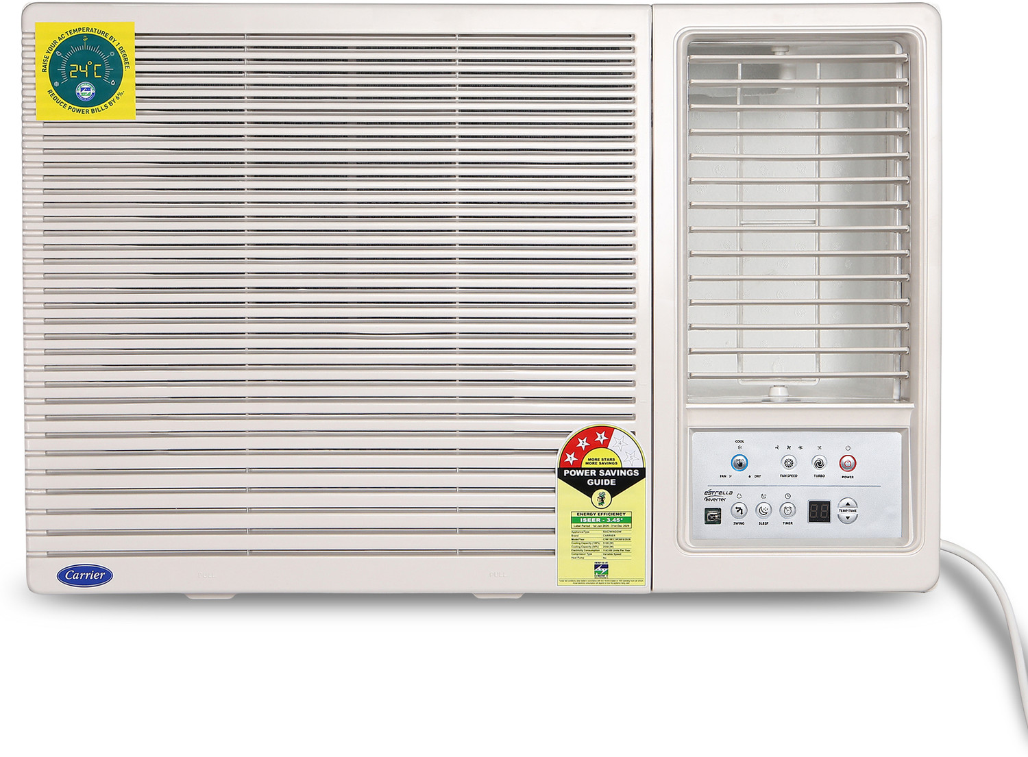 Image of CARRIER 2026 Model 1.5 Ton 3 Star Window Inverter AC