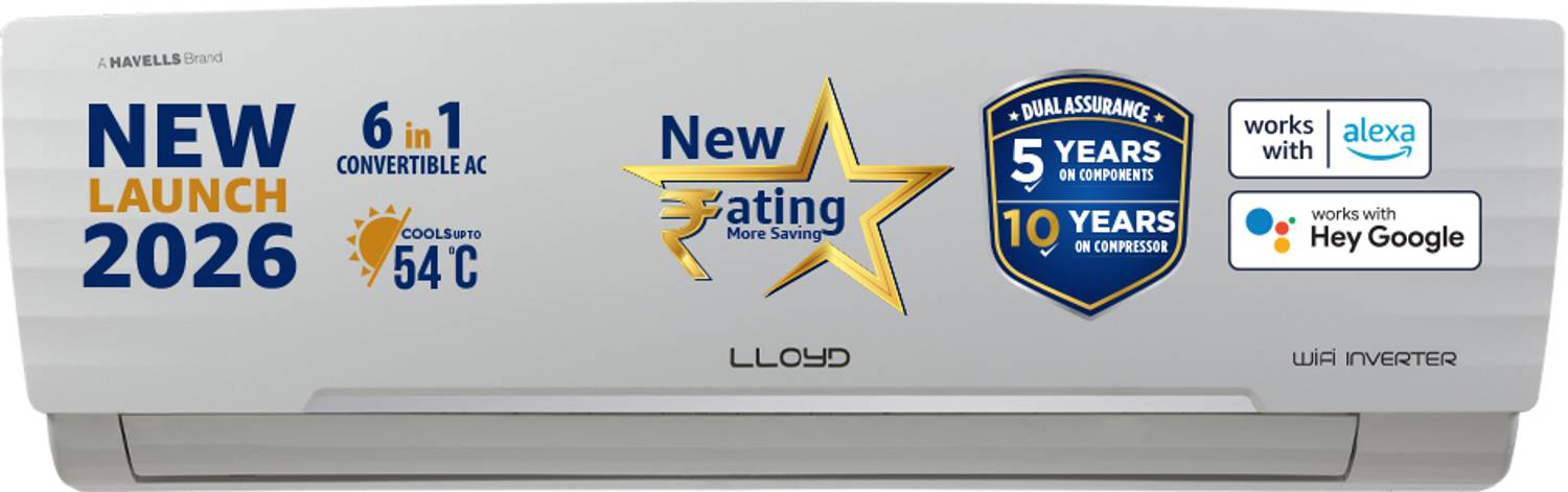 Flipkart.com | Buy Lloyd 2026 Model 1.5 Ton 5 Star Split Inverter with Wi-fi AC Online at best Prices In India