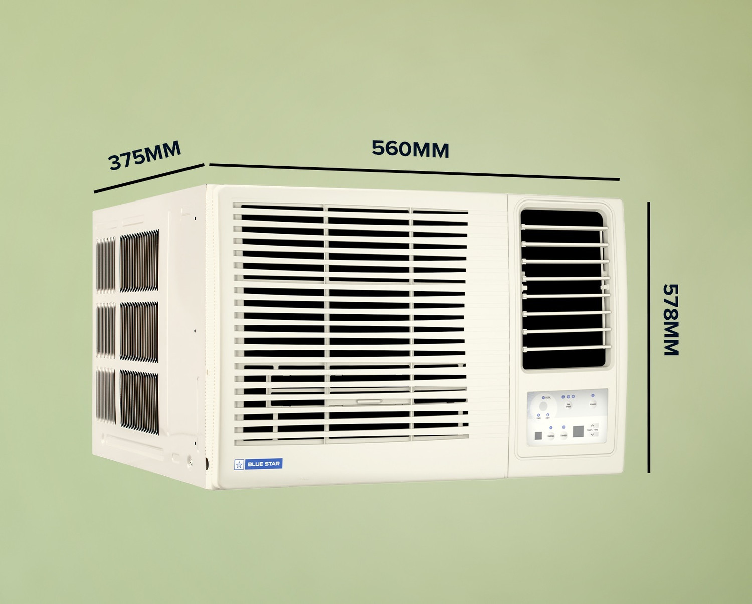 Image of Blue Star 2024 Model 0.8 Ton 3 Star Window Fixed Speed AC