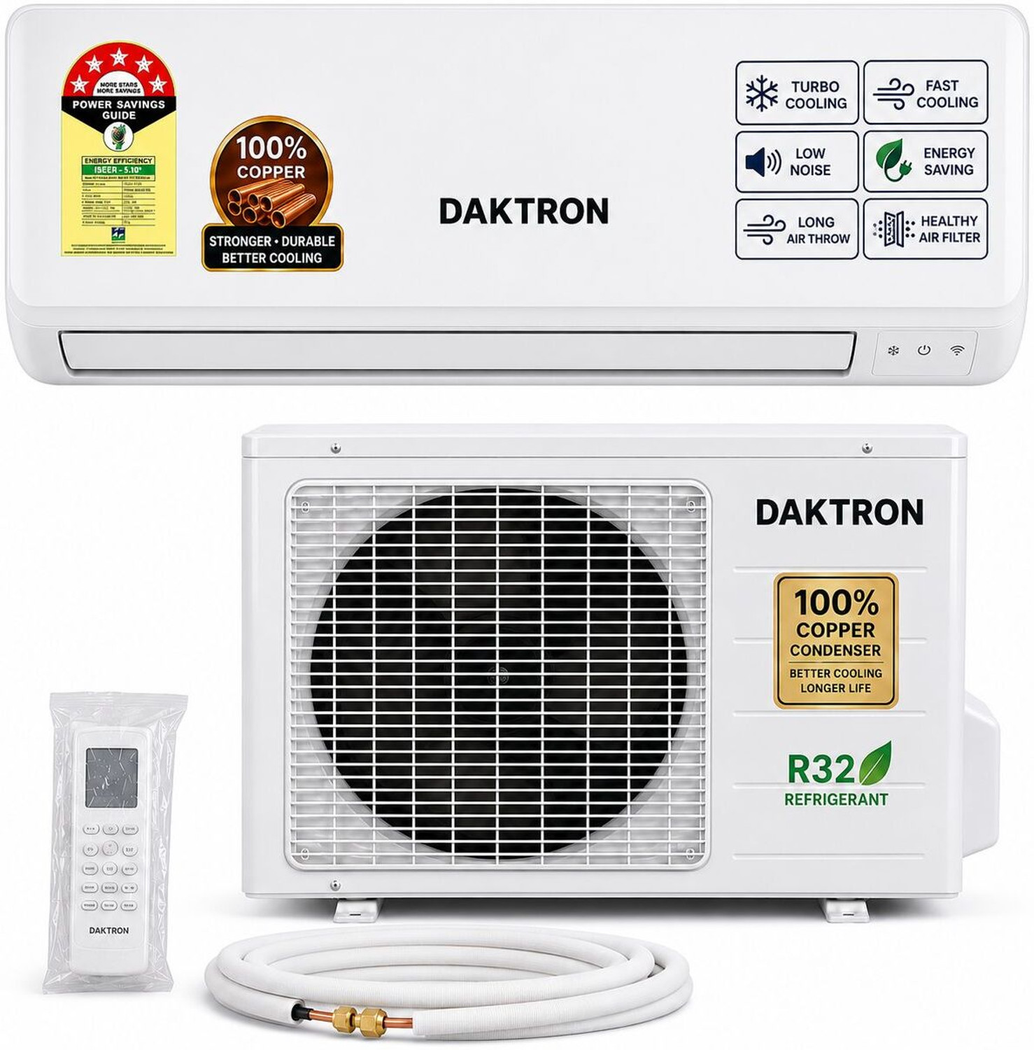 Image of DAKTRON 2026 Model 1.5 Ton 5 Star Split Fixed Speed AC