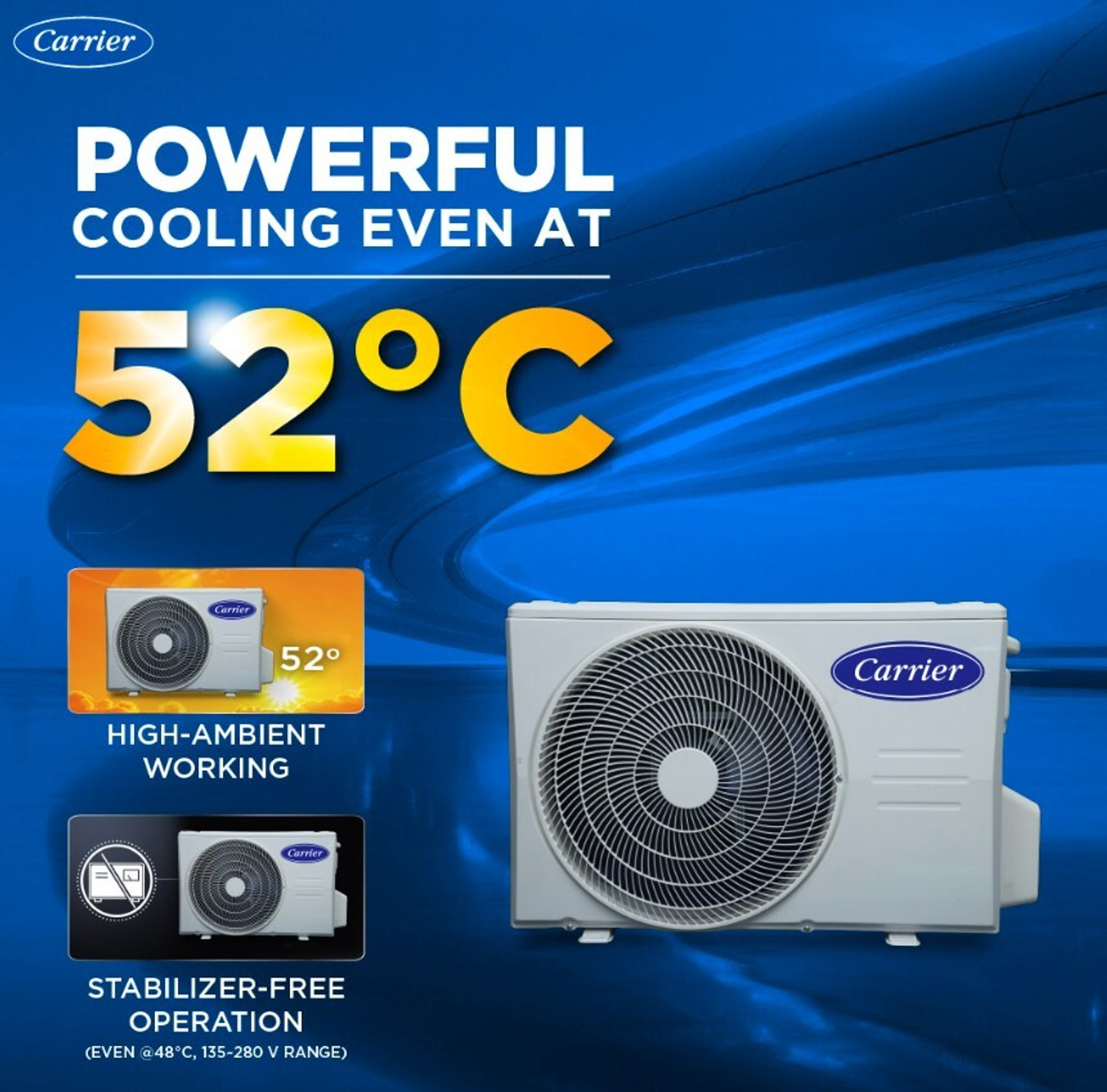 Image of CARRIER 2026 Model 1.5 Ton 5 Star Split AI Inverter with Wi-fi Convertible 6-in-1 with Geo-Fencing & Voice Control,Smart Energy Display, Insta Cool, Auto Defrost Clean AC