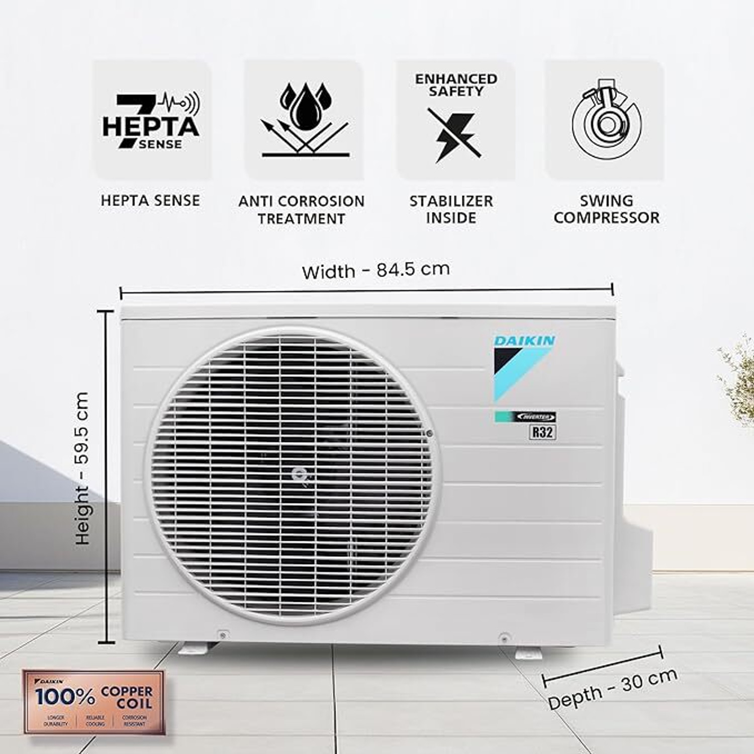 Image of Daikin 2026 Model 1.2 Ton 5 Star Split Inverter AC