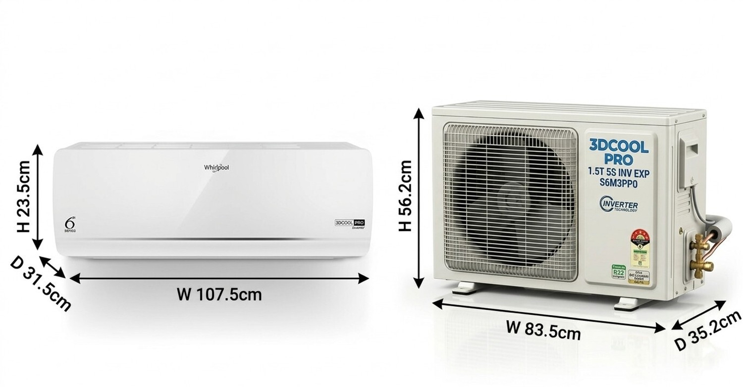 Image of Whirlpool 2026 Model 1.5 Ton 5 Star Split Inverter AC