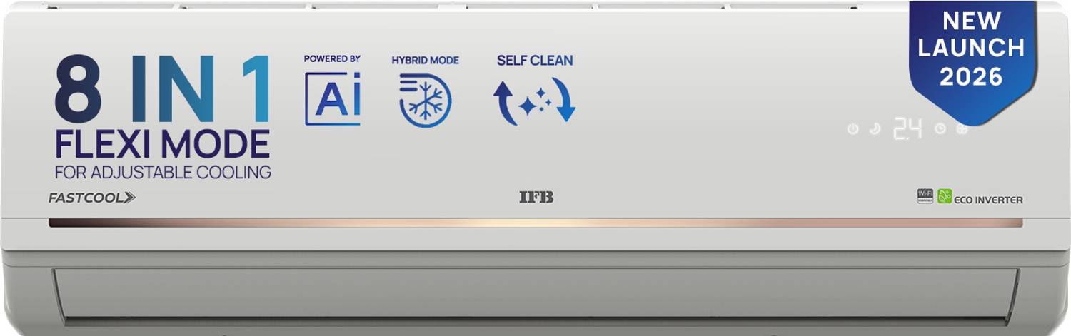 Flipkart.com | Buy IFB 2026 Model 1.5 Tons 5 Star Split Inverter with Hybrid Mode, 8-in-1 Flexi Mode, Heavy Duty Compressor, Long Air Throw, Self Clean, Copper Condenser AC Online at best Prices In India