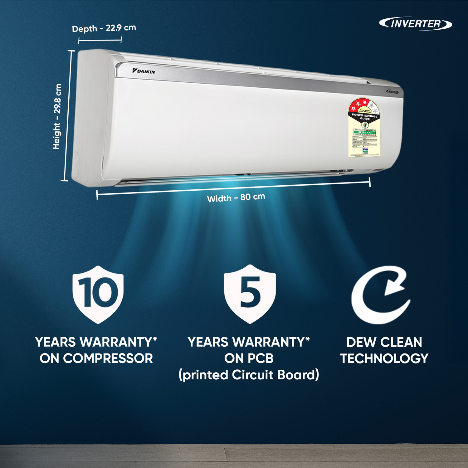 Image of Daikin 2026 Model 1 Ton 3 Star Split Inverter AC