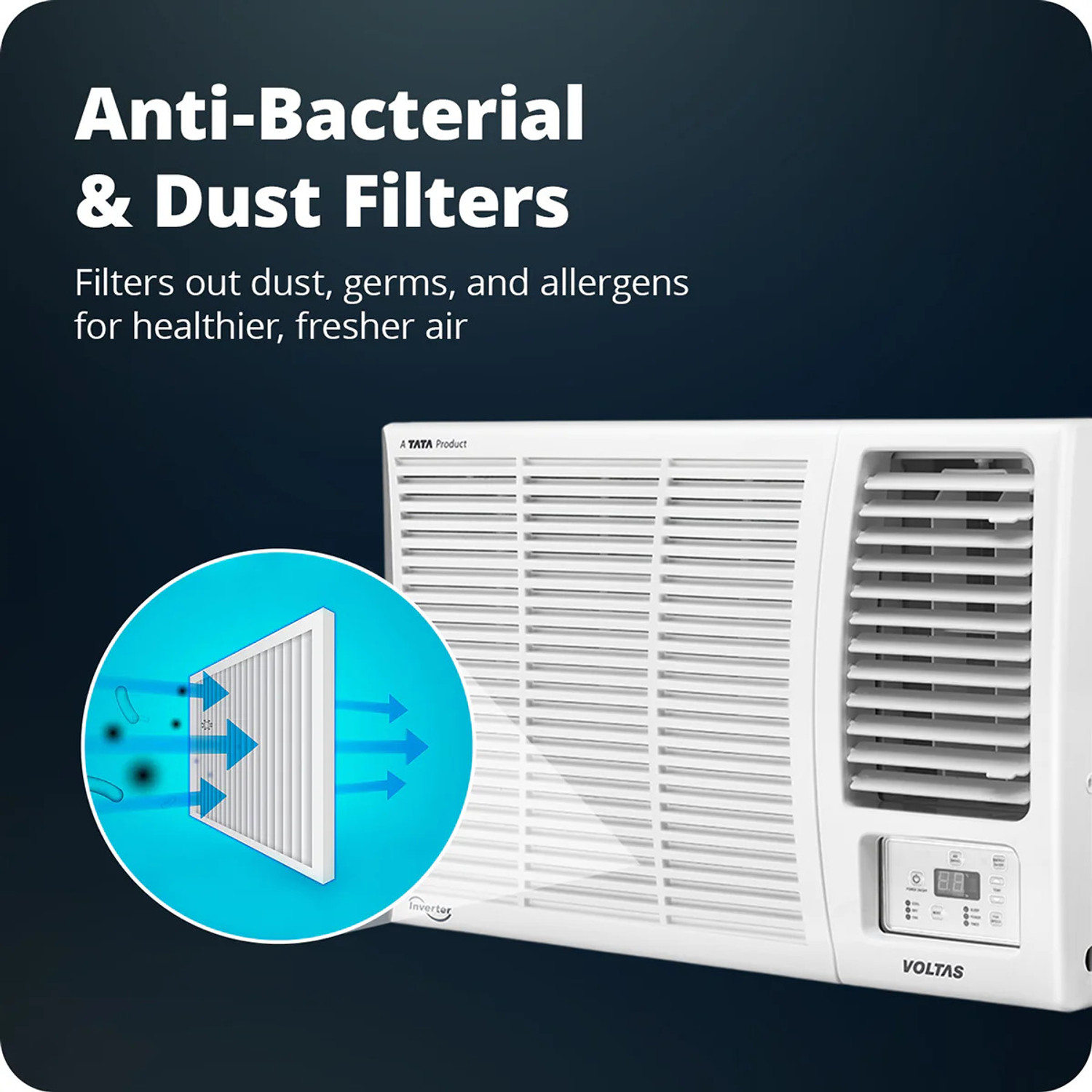 Image of Voltas 2026 Model 1.5 Ton 5 Star Window Inverter AC