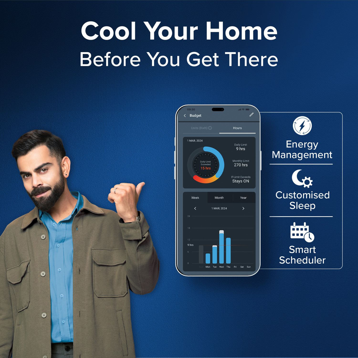 Image of Blue Star 2026 Model 1 Ton 5 Star Split Inverter with Wi-fi AC
