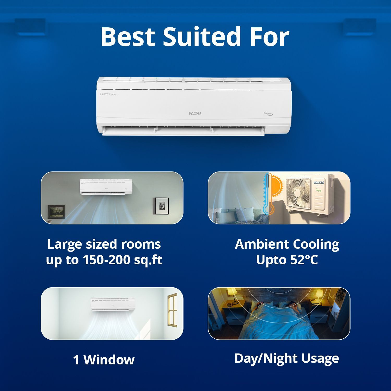 Image of Voltas 2023 Model 2 Ton 5 Star Split Inverter AC