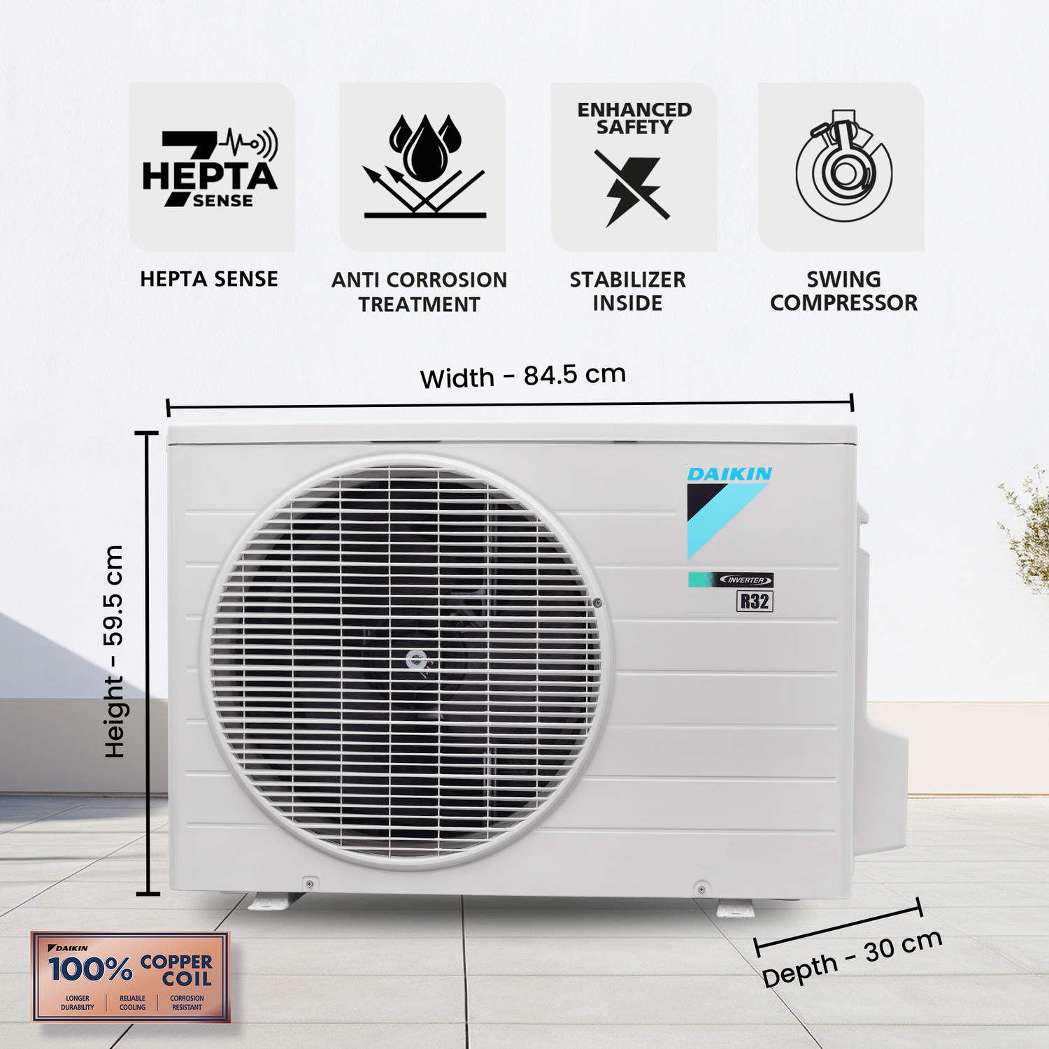 Image of Daikin 2026 Model 1.5 Ton 3 Star Split Inverter AC