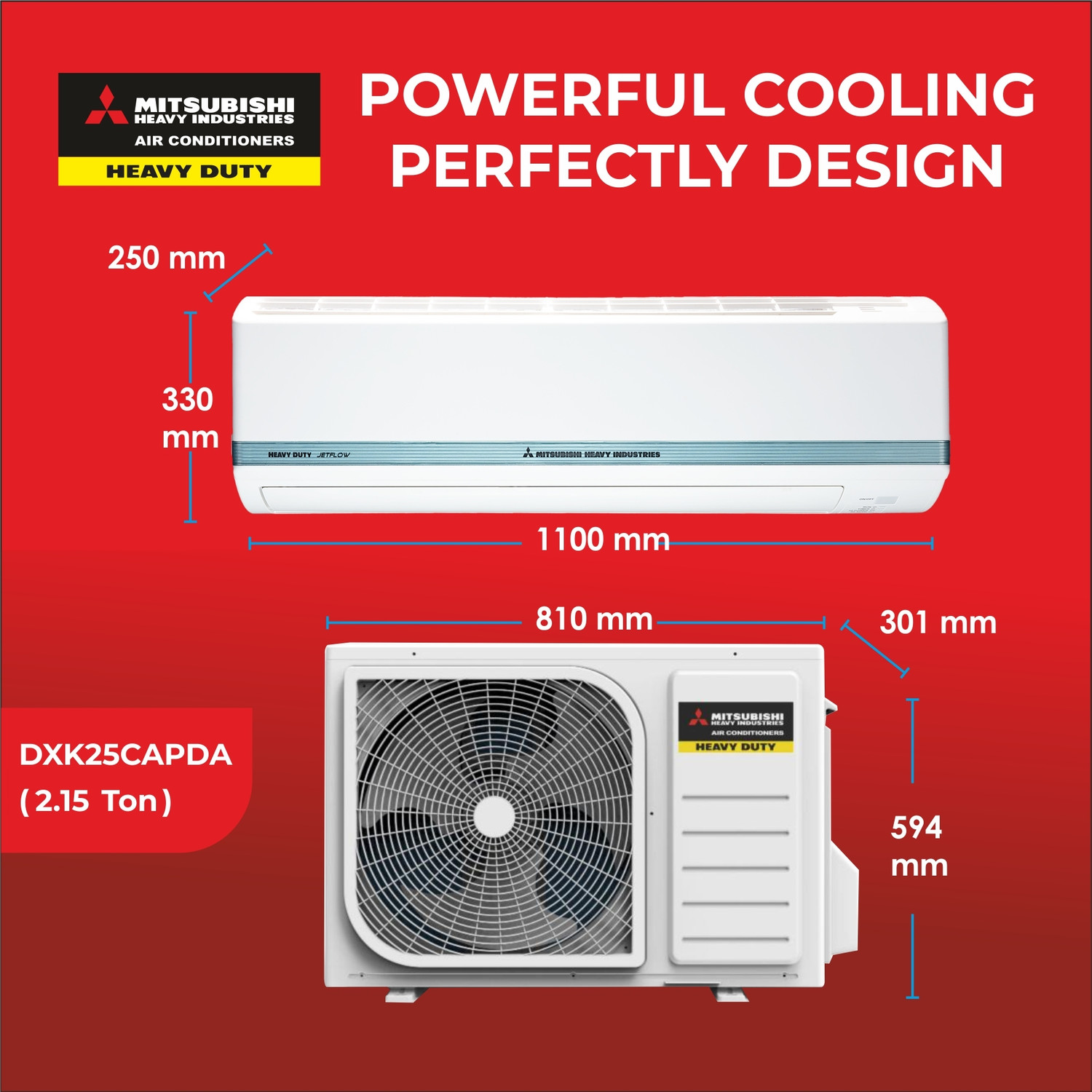 Image of MITSUBISHI HEAVY INDUSTRIES 2026 Model 2.15 Ton 2 Star Split Fixed Speed AC