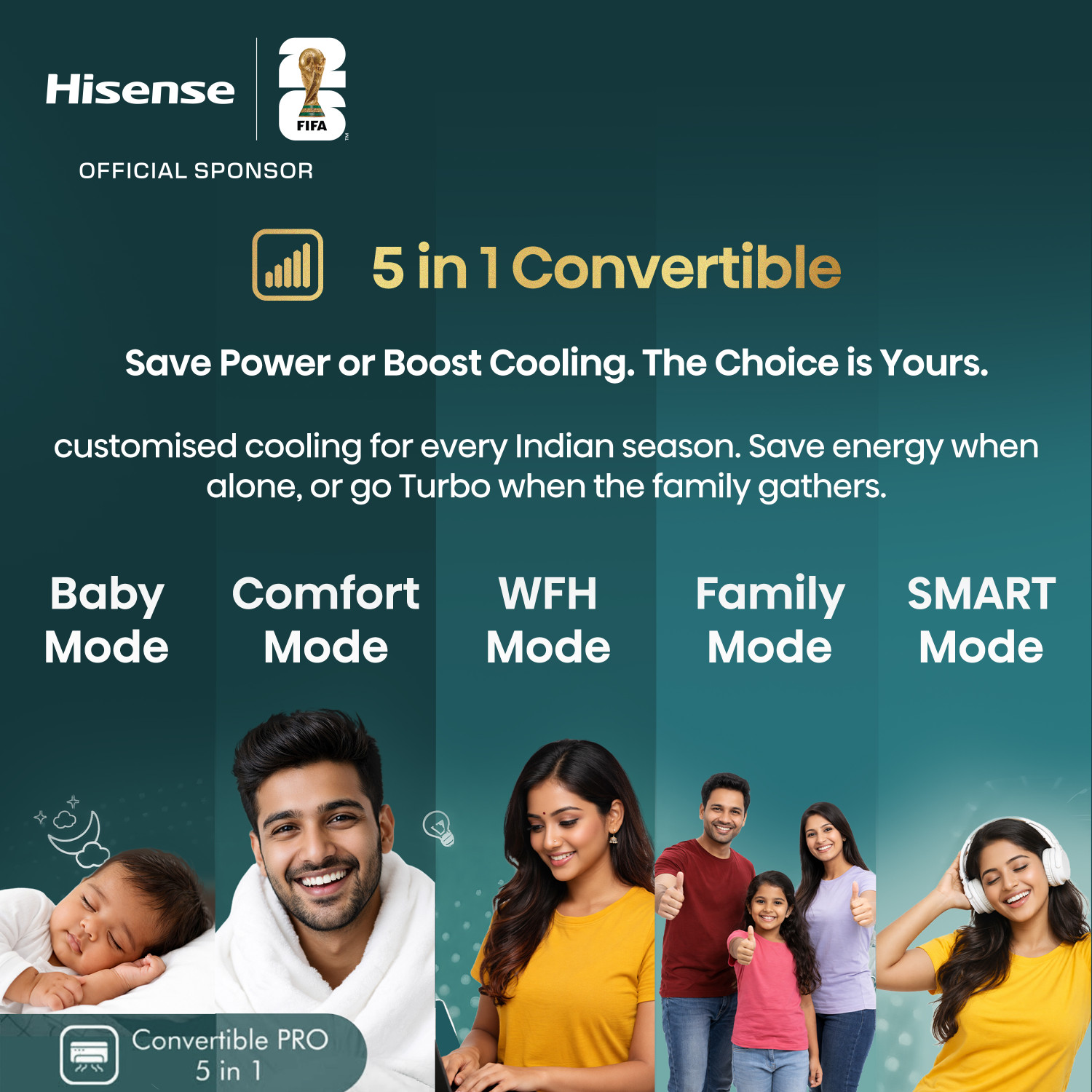 Image of Hisense 2025 Model 1 Ton 3 Star Split Inverter AC