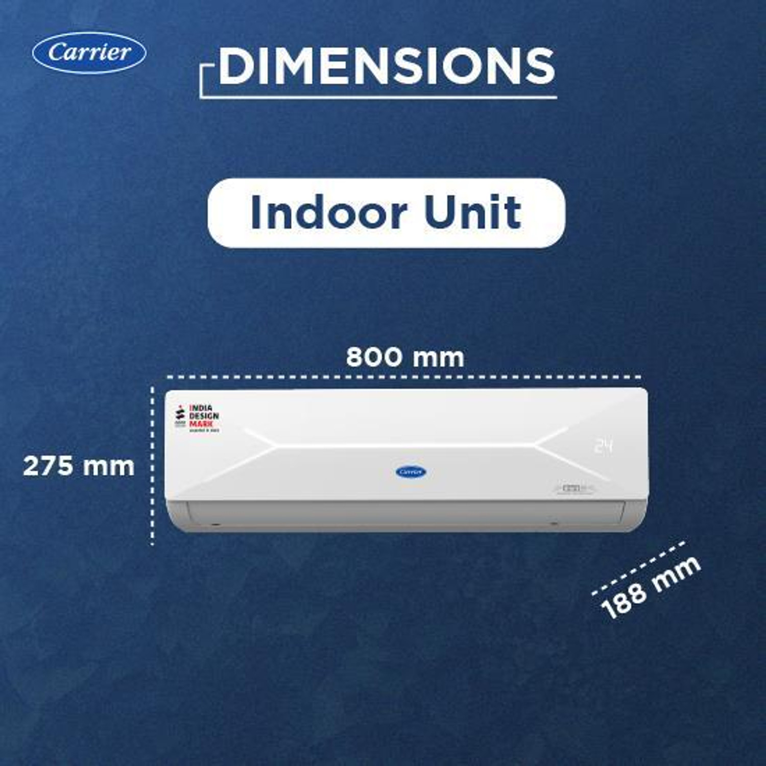 Image of CARRIER 2025 Model 1 Ton 3 Star Split Inverter AC