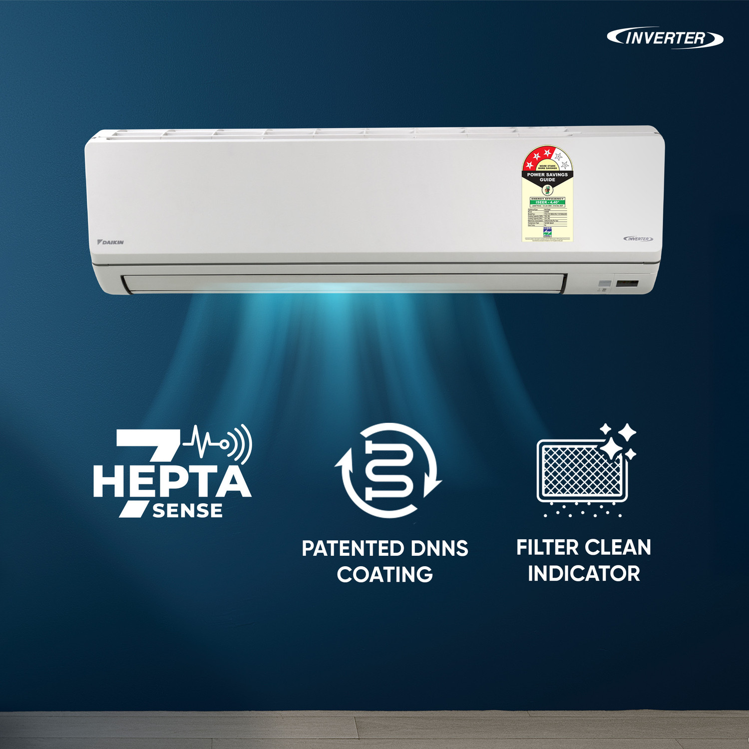 Image of Daikin 2026 Model 2 Ton 3 Star Split Inverter AC