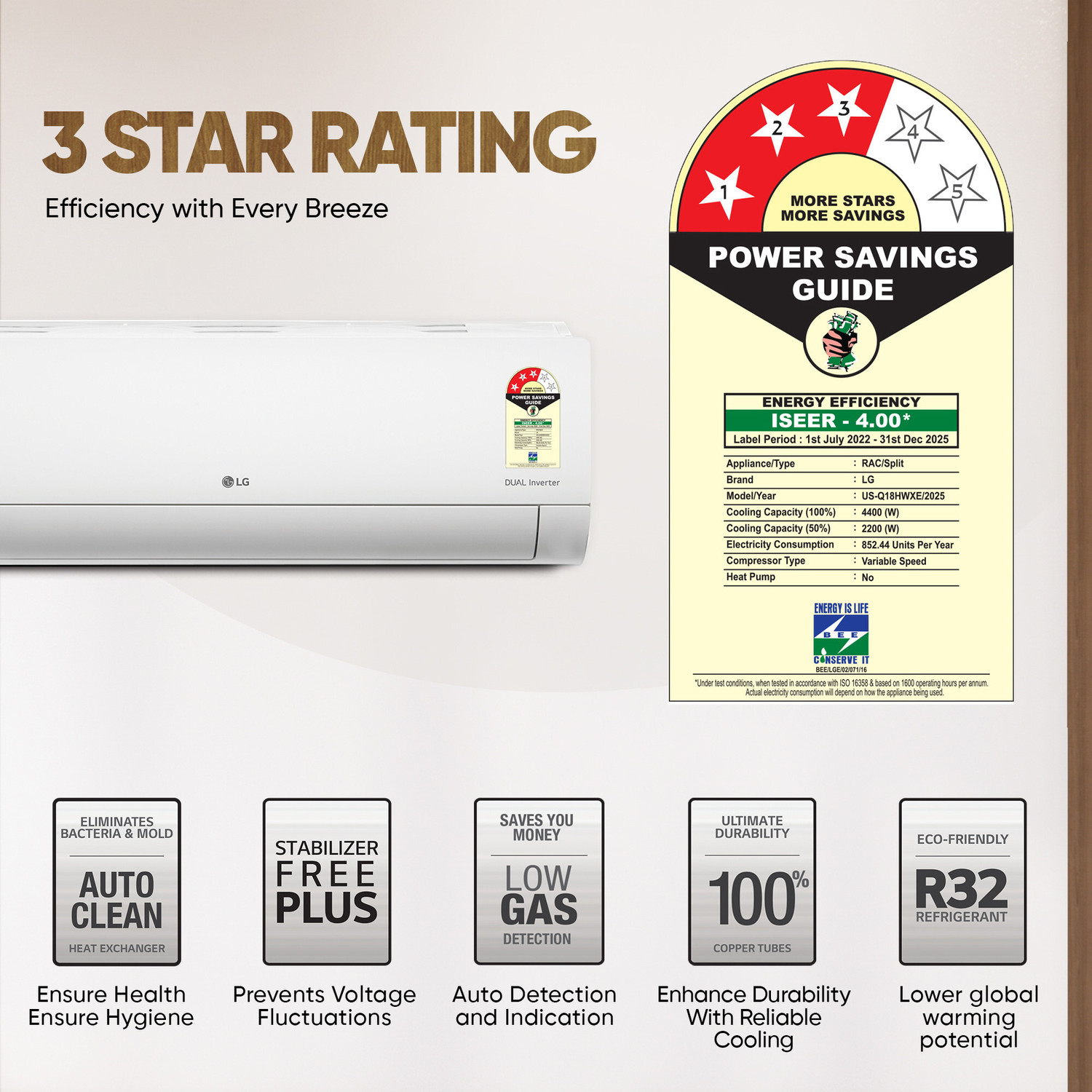 Image of LG 2025 Model 1.5 Ton 3 Star Split AI Dual Inverter with Wi-fi AI Plus Convertible 6-in-1 with Energy Manger Plus, Voice Control, VIRAAT Mode and Diet Mode Plus AC