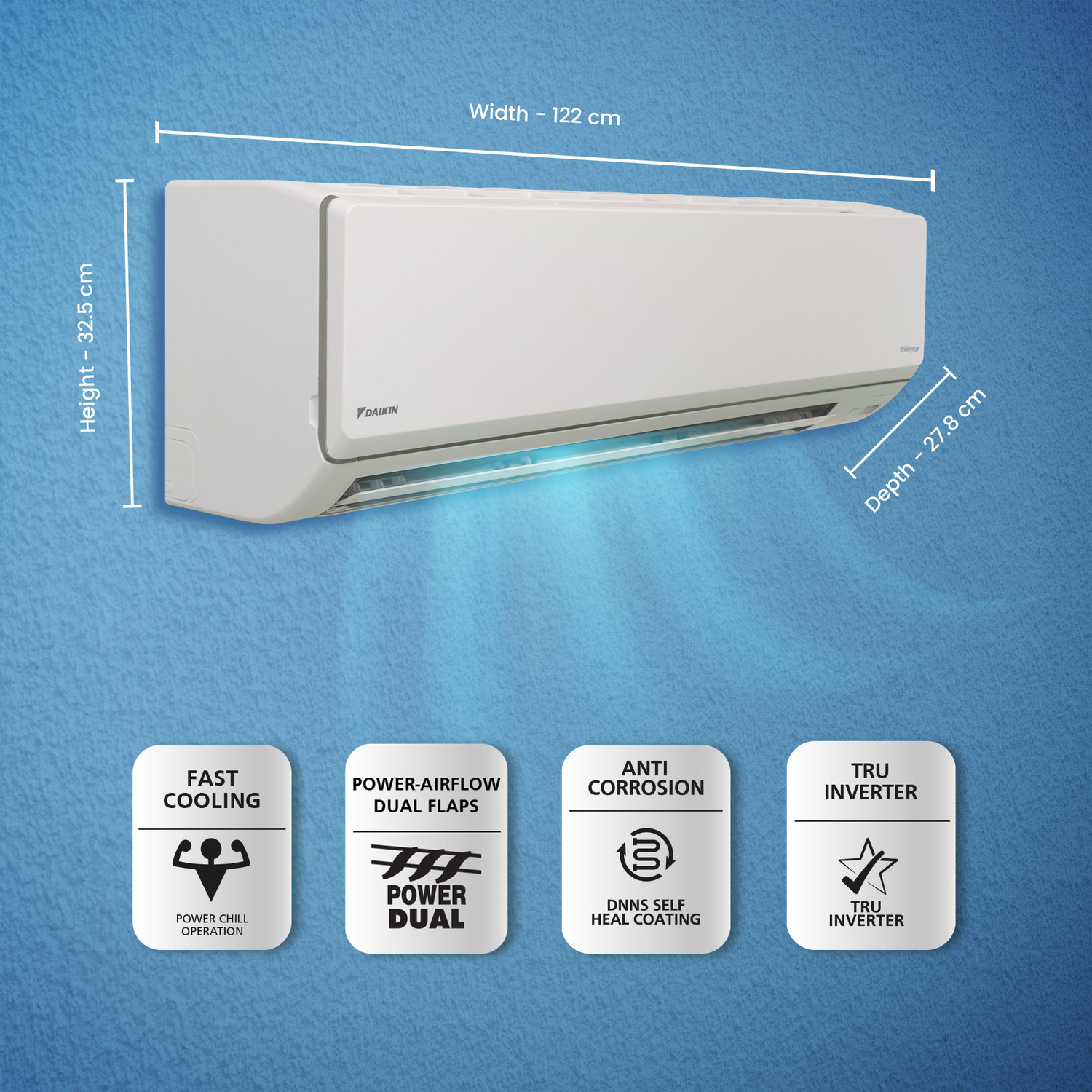 Image of Daikin 2025 Model 2.6 Ton 4 Star Split Inverter AC