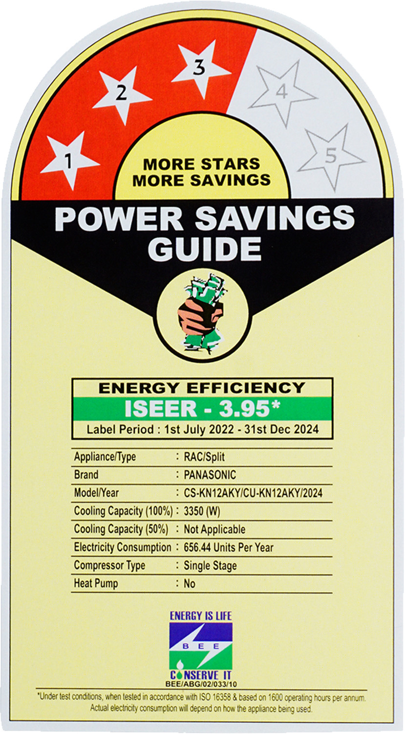 Image of Panasonic 2024 Model 1 Ton 3 Star Split Fixed Speed AC