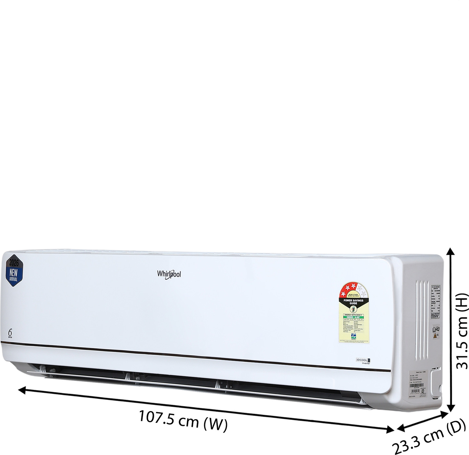 Image of Whirlpool 2026 Model 2 Ton 3 Star Split Inverter AC
