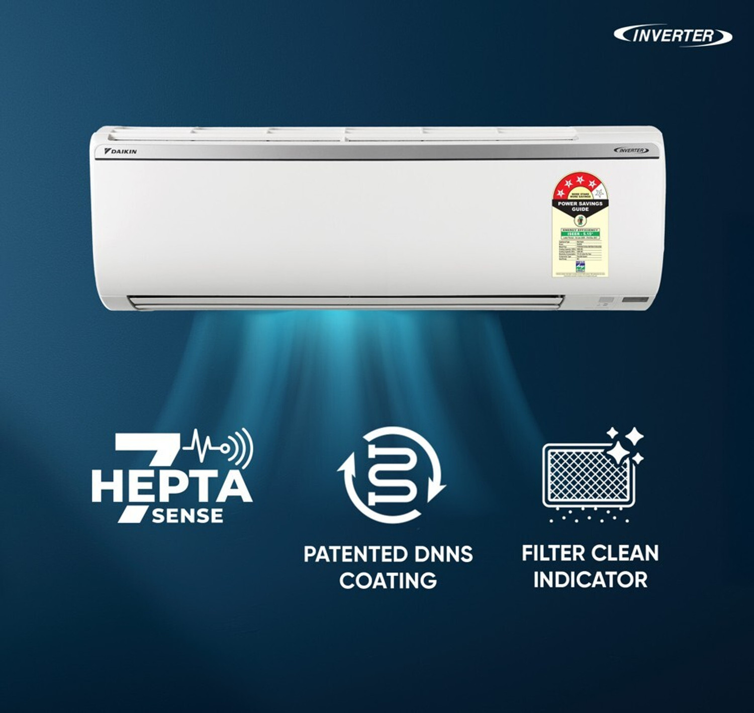 Image of Daikin 2026 Model 1.5 Ton 4 Star Split Inverter AC