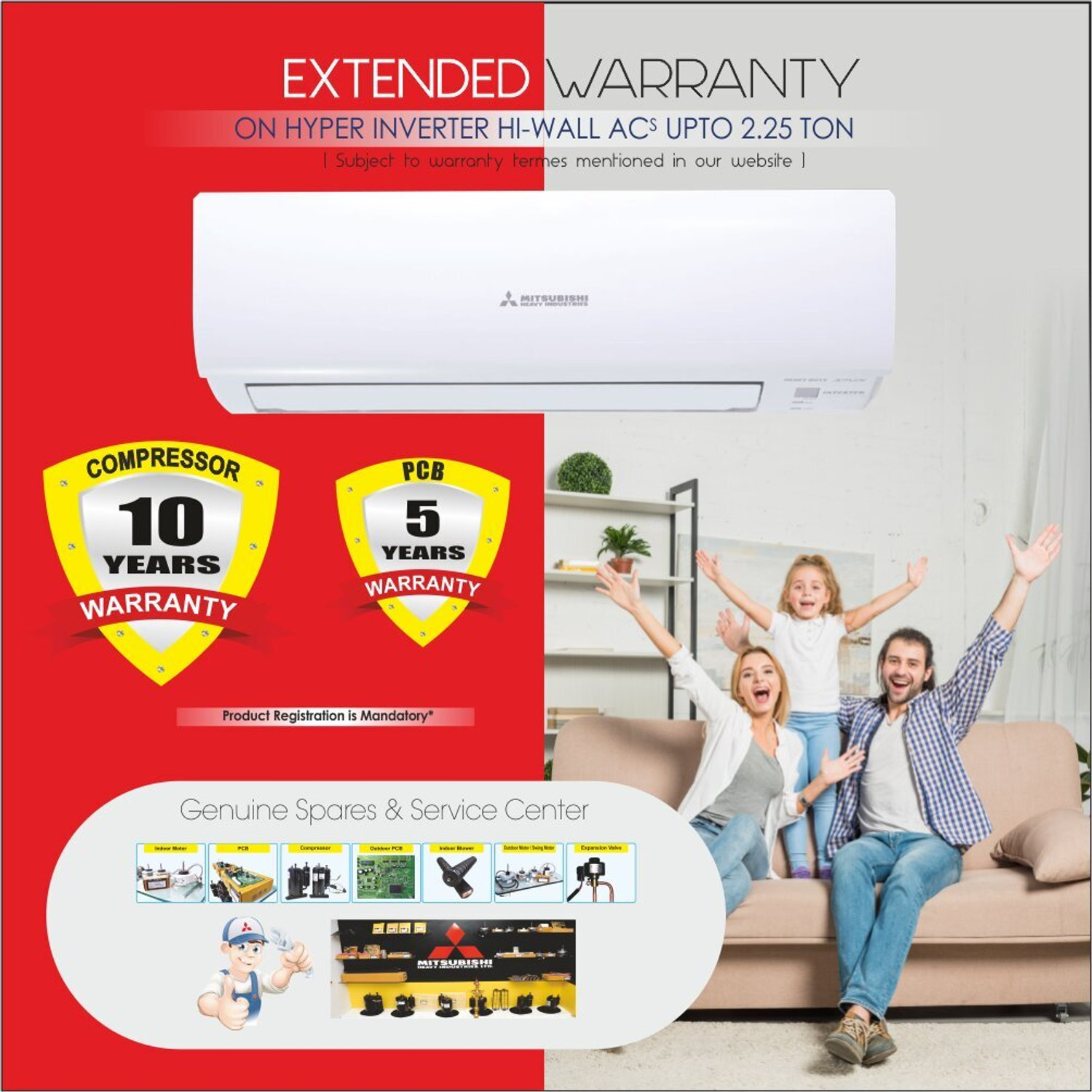 Image of MITSUBISHI HEAVY INDUSTRIES 2025 Model 1.5 Ton 3 Star Split Hyper Inverter Hyper Inverter AC AC