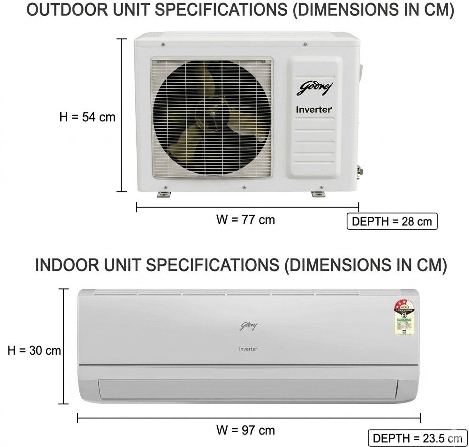 Image of Godrej 2026 Model 1.5 Ton 3 Star Split Inverter AC