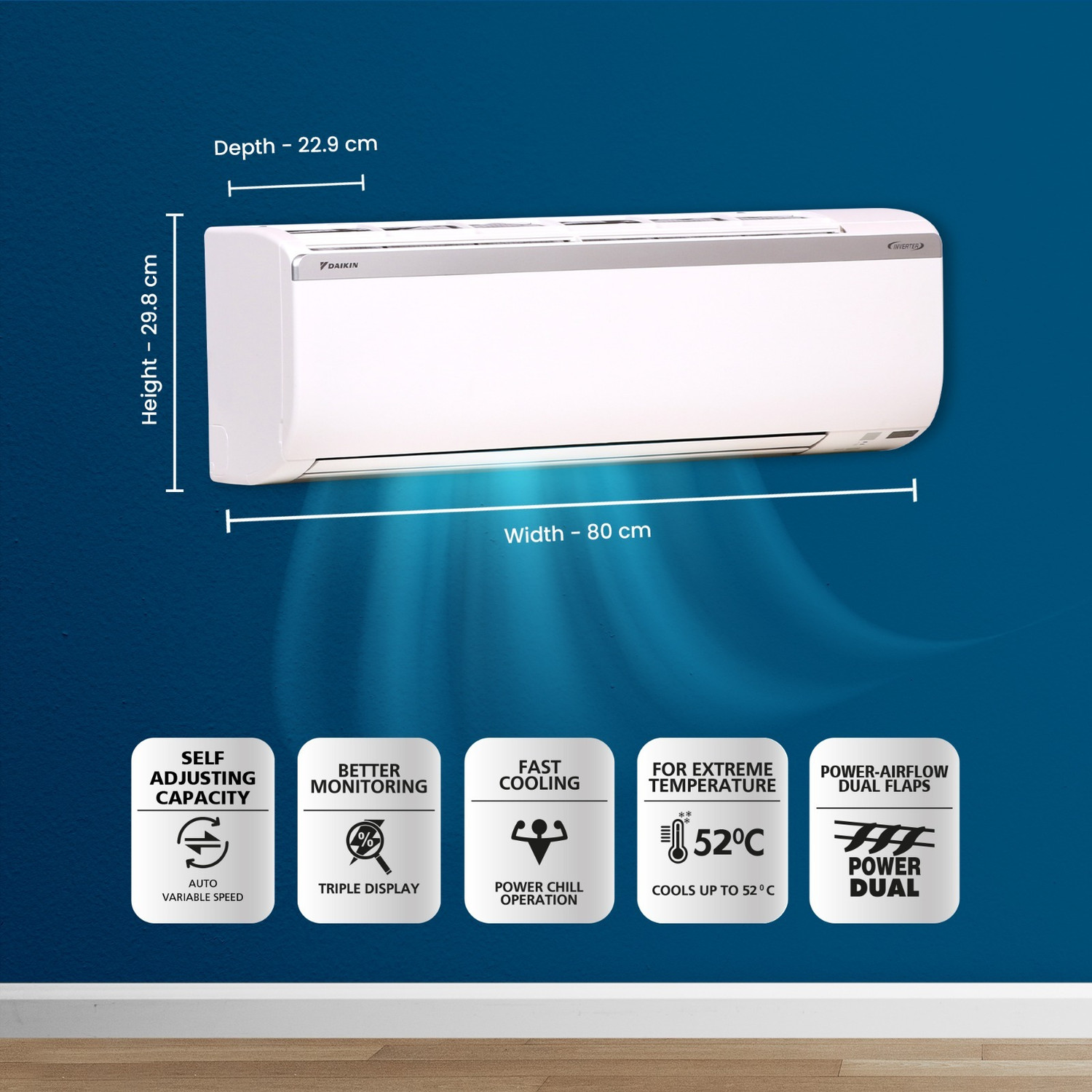 Image of Daikin 2023 Model 1.4 Ton 3 Star Split Inverter AC