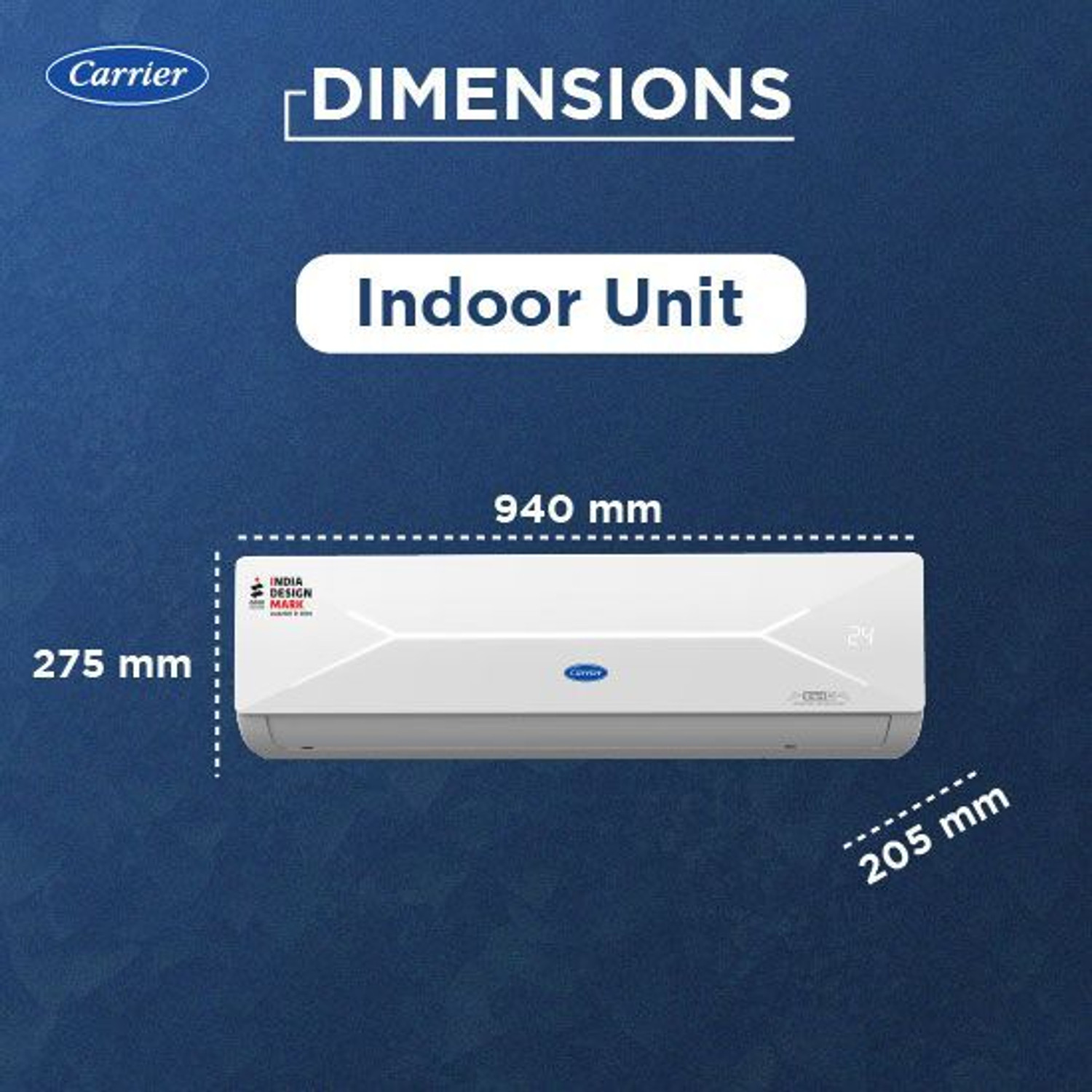 Image of CARRIER 2025 Model 1.5 Ton 3 Star Split Inverter AC