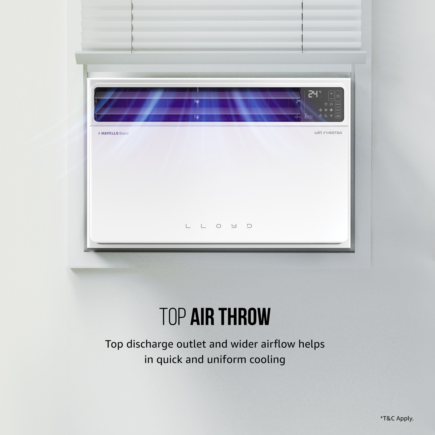 Image of Lloyd 2025 Model 1.5 Ton 5 Star Window Inverter with Wi-fi AC