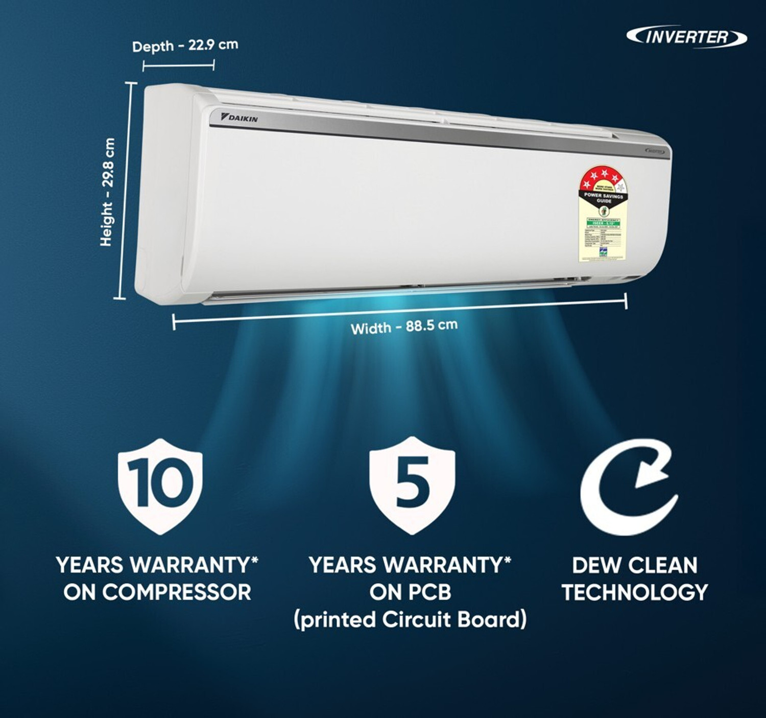 Image of Daikin 2026 Model 1.5 Ton 4 Star Split Inverter AC