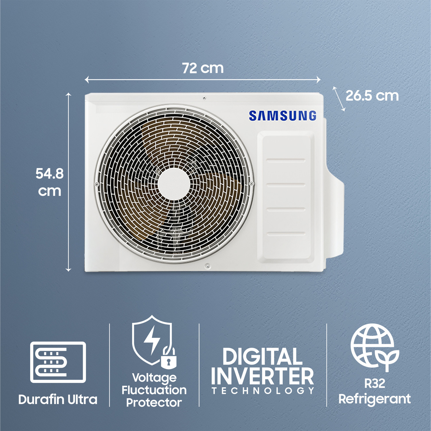 Image of Samsung 2023 Model 1 Ton 5 Star Split Inverter with Wi-fi AC
