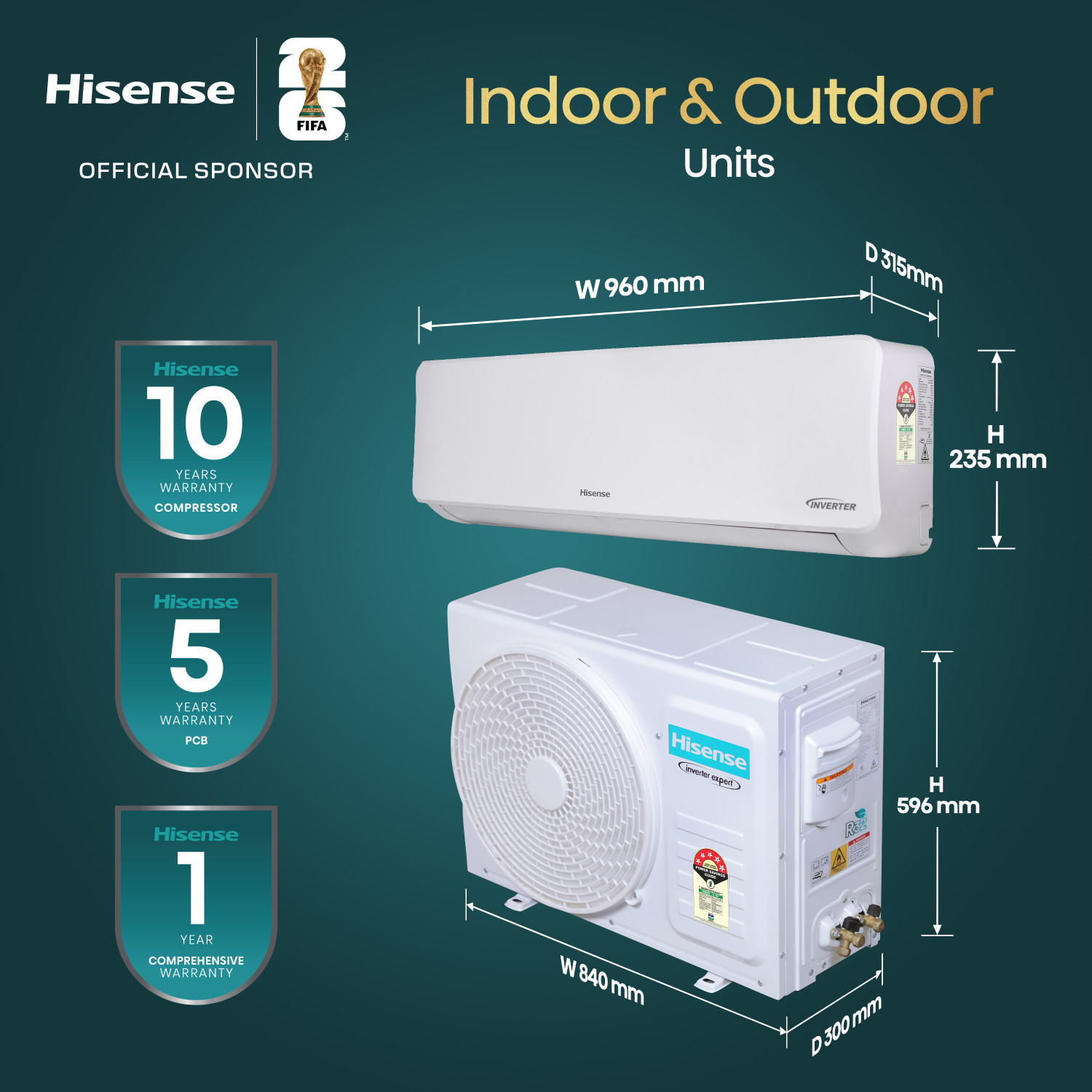 Image of Hisense 2025 Model 1.5 Ton 5 Star Split Inverter AC