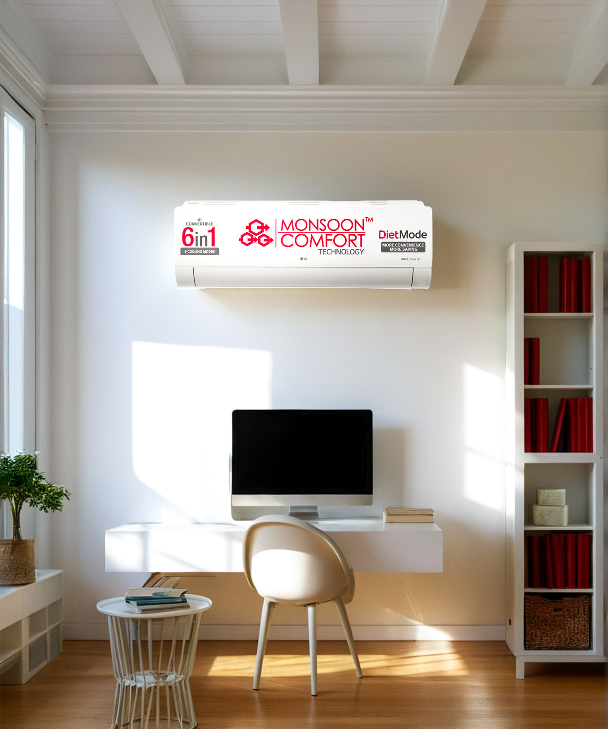Image of LG 2024 Model 1.5 Ton 3 Star Split Dual Inverter AI Convertible 6-in-1 Cooling HD Filter, Anti-Virus Protection, VIRAAT Mode, Diet Mode & ADC Sensor AC