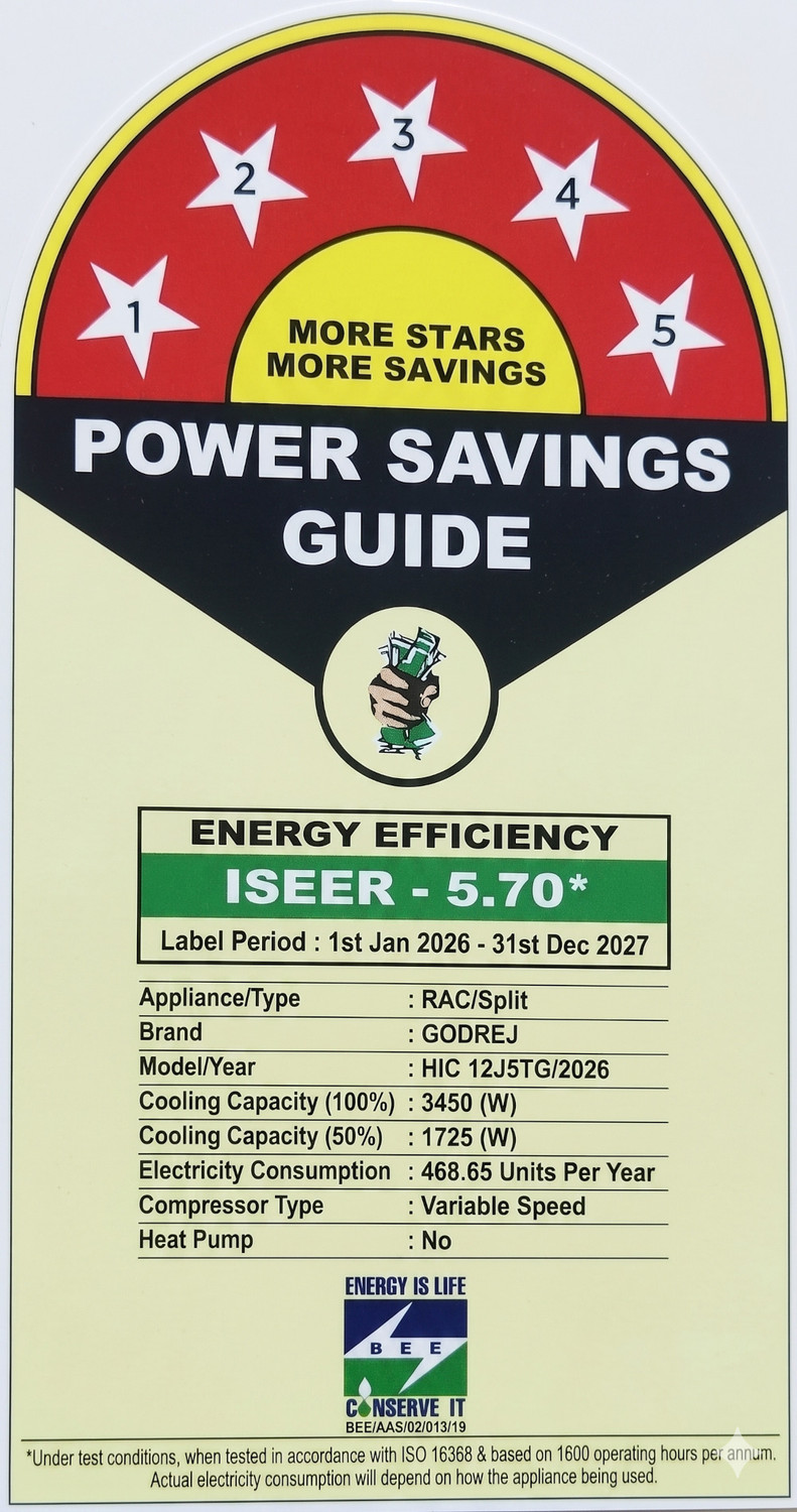 Image of Godrej 2026 Model 1 Ton 5 Star Split Inverter AC