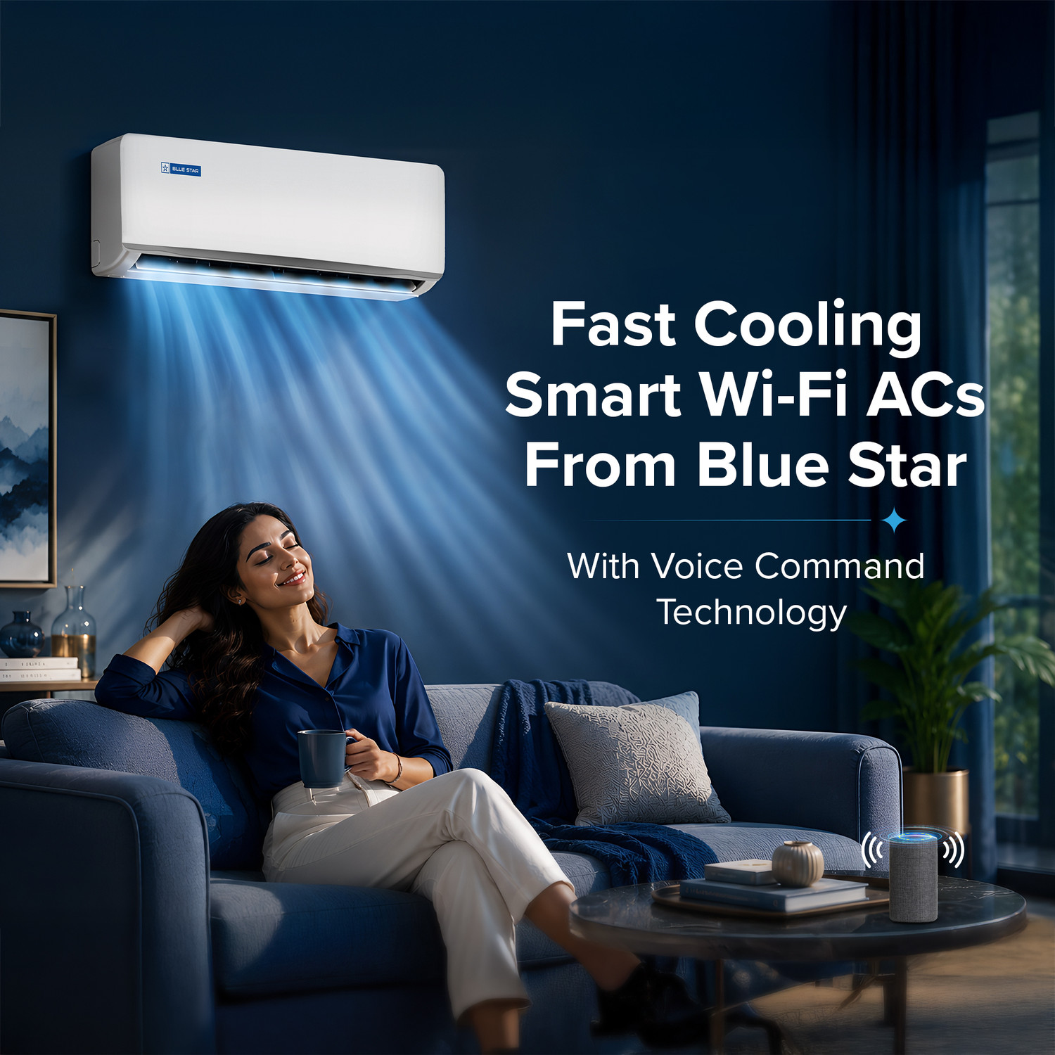Image of Blue Star 2026 Model 1.5 Ton 5 Star Split Inverter with Wi-fi AC