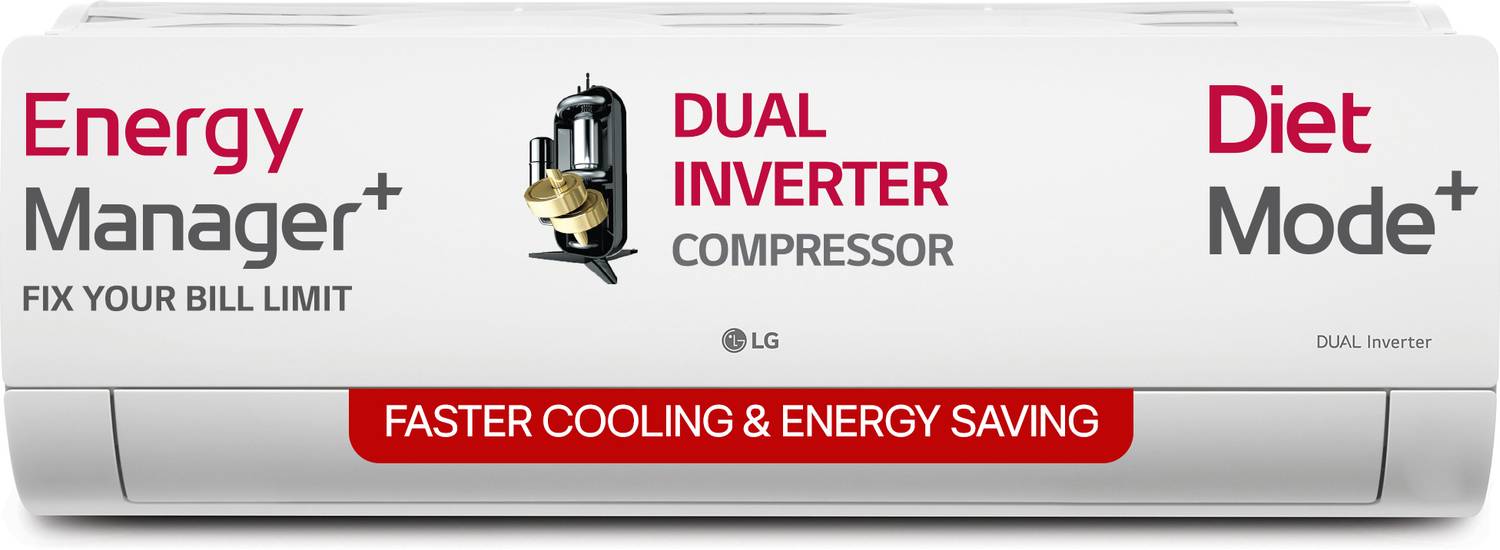 LG 2025 Model 1.5 Ton 5 Star Split Dual Inverter with Wi-fi with Energy Manger Plus, Voice Control, HimClean, 4 Way, VIRAAT Mode and Diet Mode Plus AC