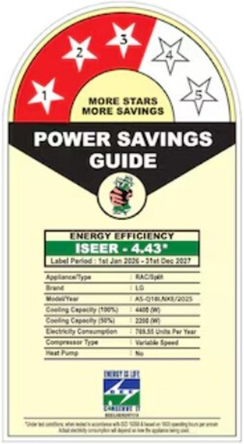 Image of LG 2025 Model 1.5 Ton 3 Star Split Inverter AC