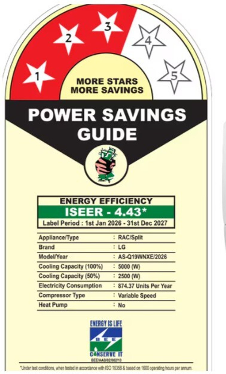 Image of LG 2026 Model 1.5 Ton 3 Star Split Dual Inverter AC