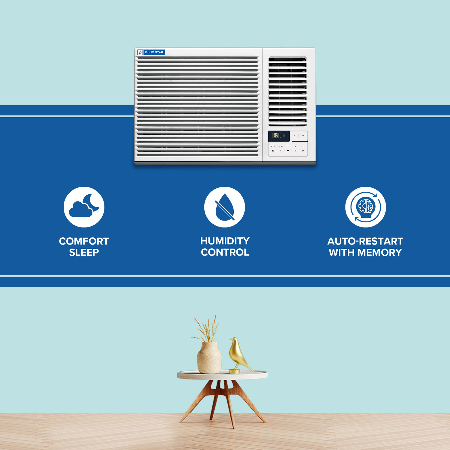 Image of Blue Star 2026 Model 1.5 Ton 3 Star Window Fixed Speed AC