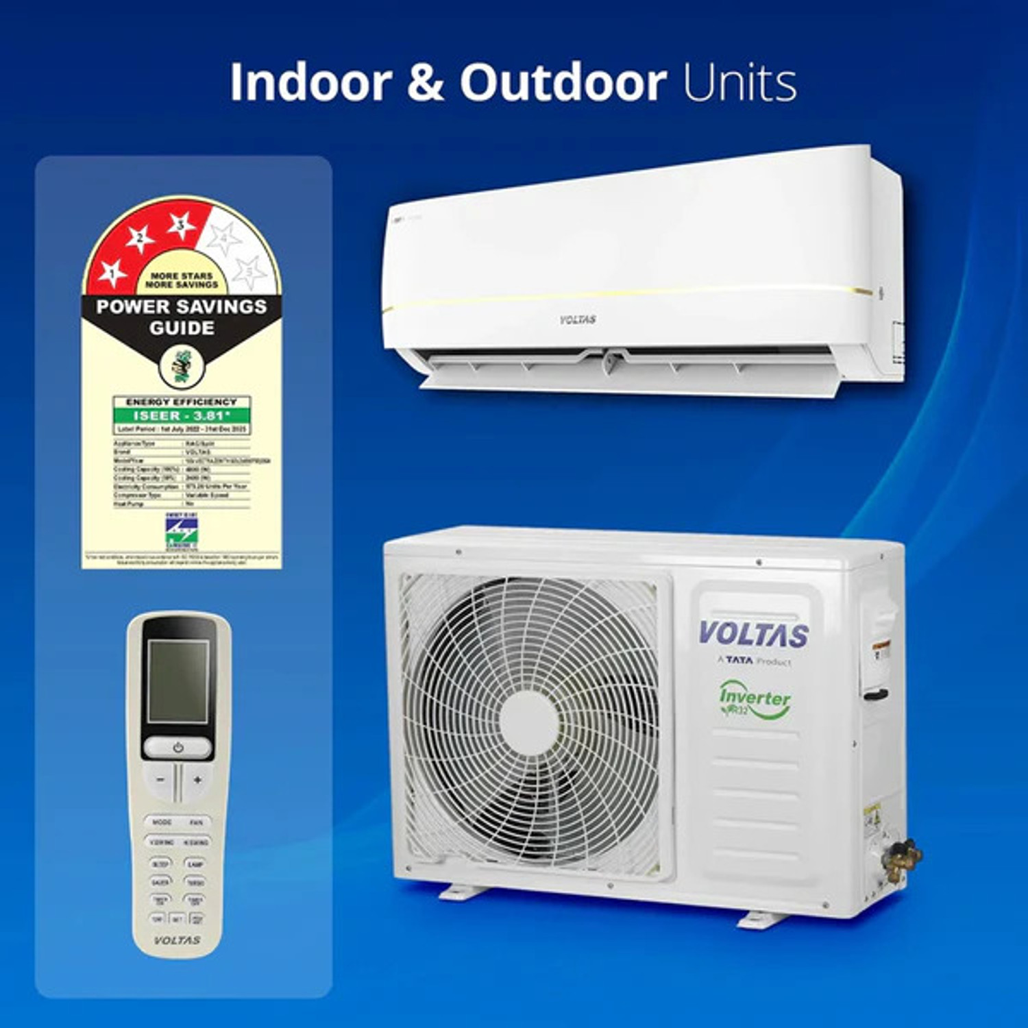Image of Voltas 2025 Model 1.5 Ton 3 Star Split Inverter AC