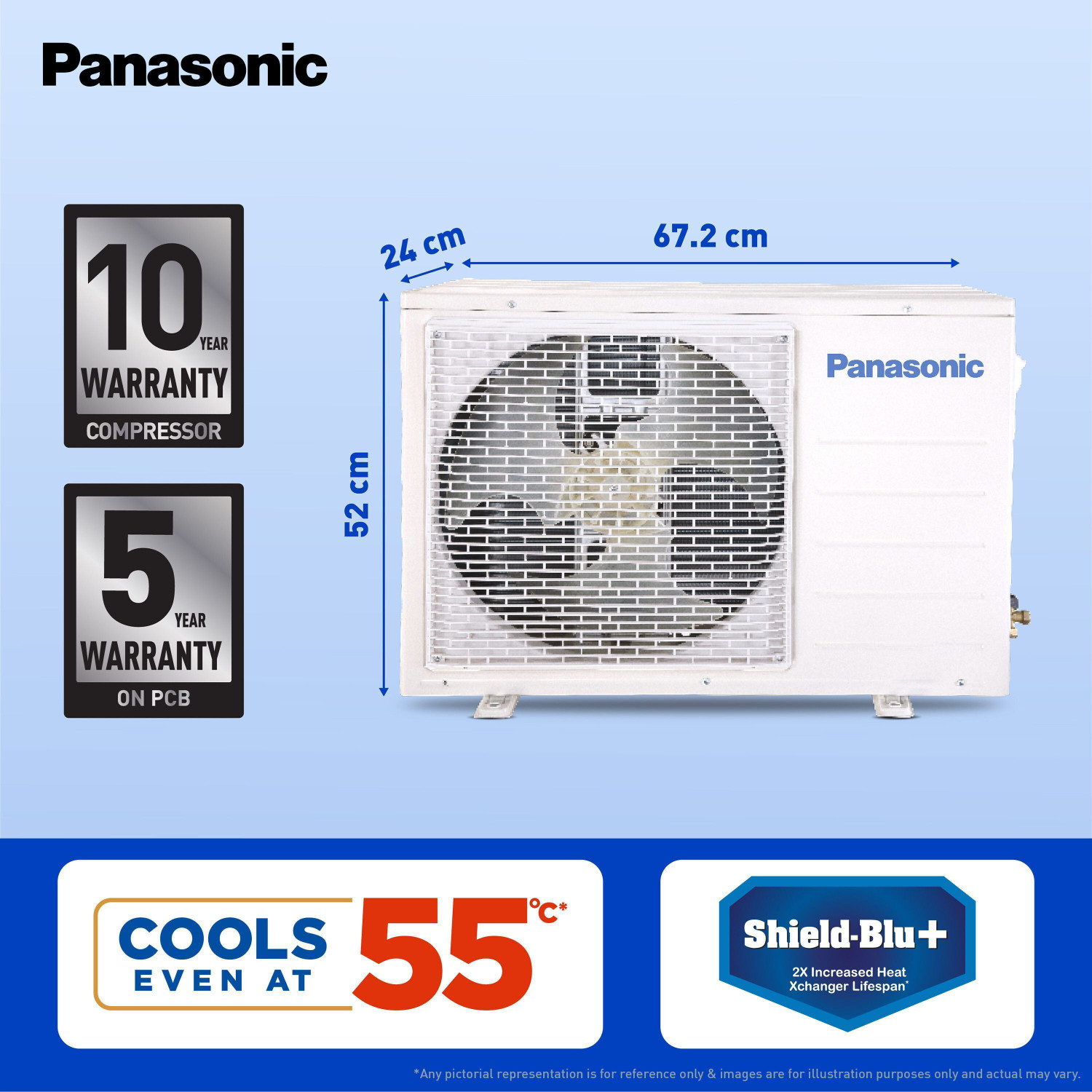 Image of Panasonic 2025 Model 1 Ton 4 Star Split Inverter with Wi-fi AC
