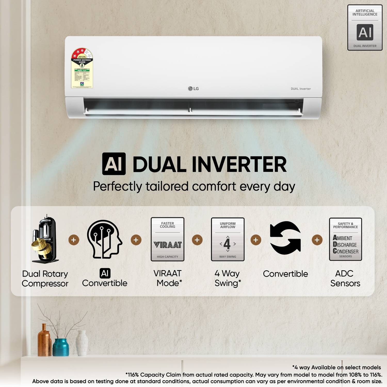 LG 2025 1.5 Ton 5 Star Split AC - Image 5