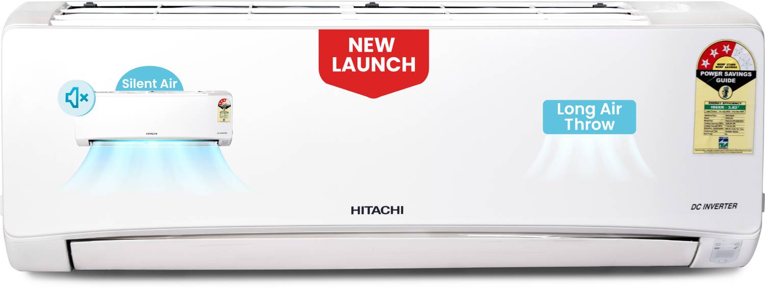 Hitachi 2025 Model 1 Ton 3 Star Split Inverter AC