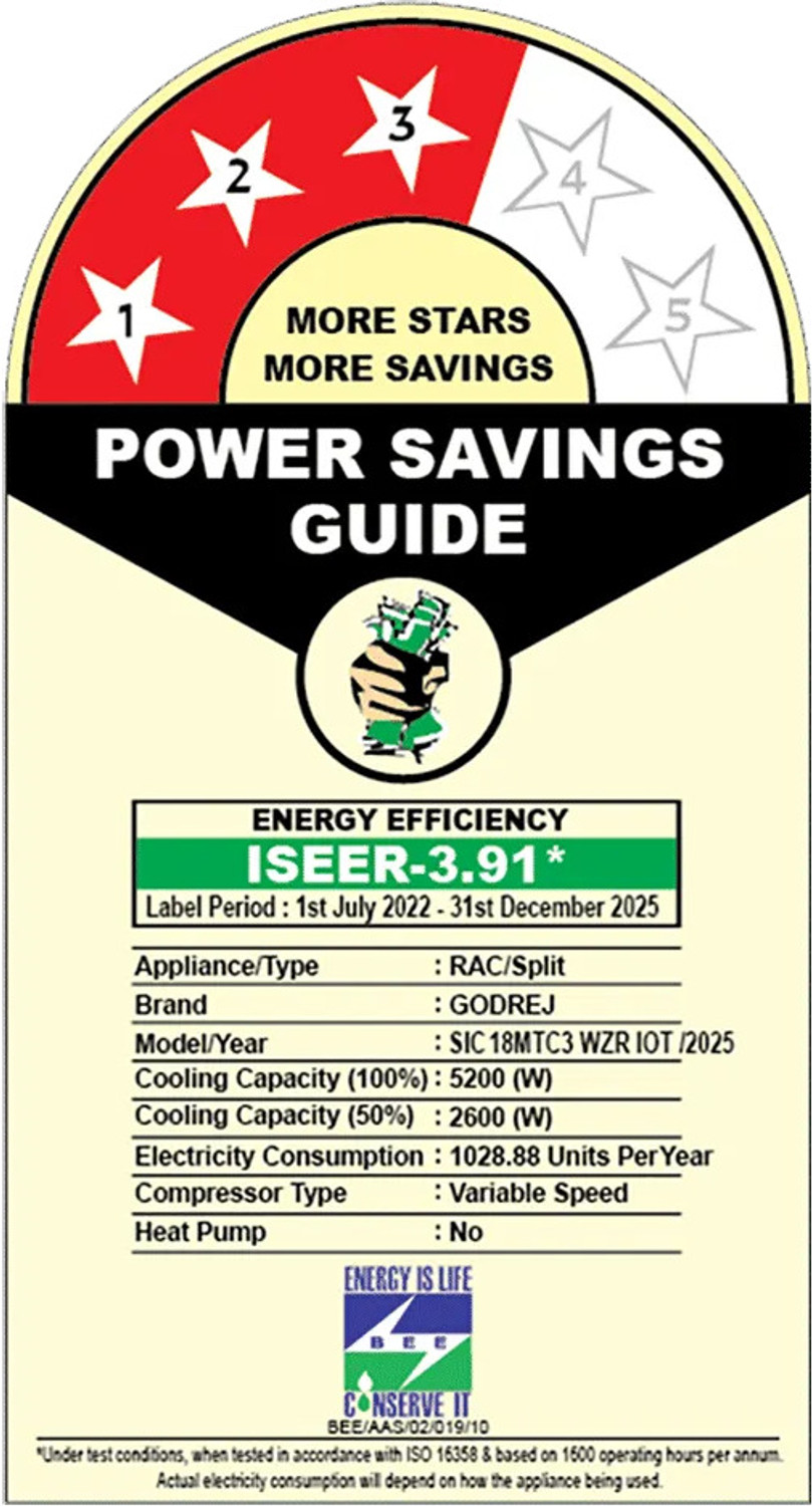 Image of Godrej 2025 Model 1.6 Ton 3 Star Split Inverter with Wi-fi AC